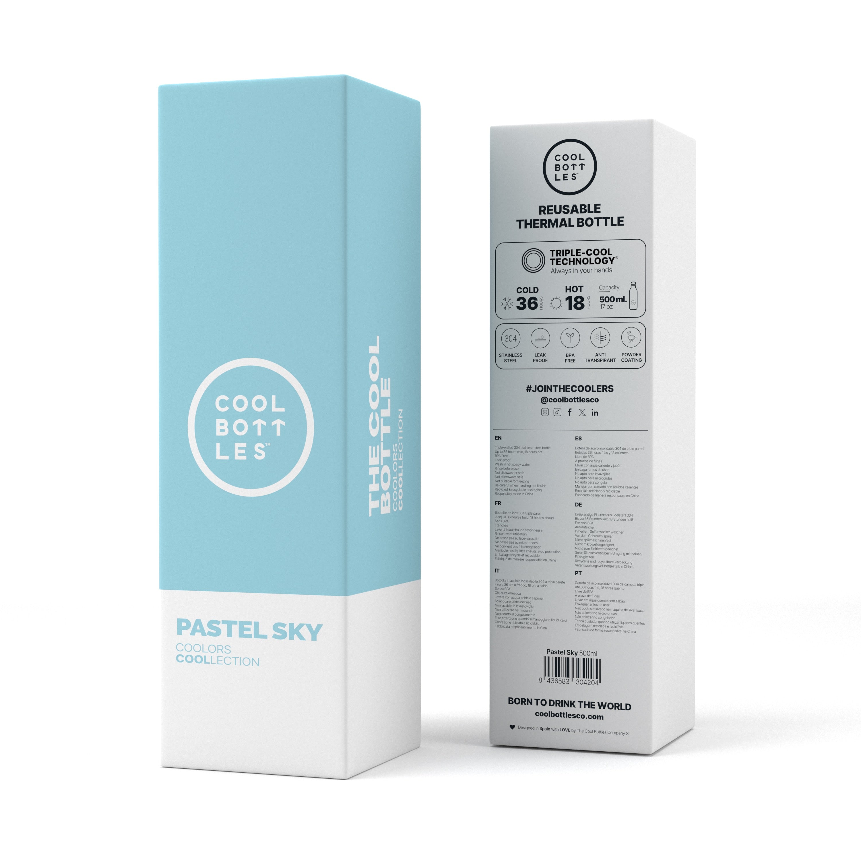 Cool Bottles The Bottles Coolors - Stainless Steel Bottle Pastel Sky