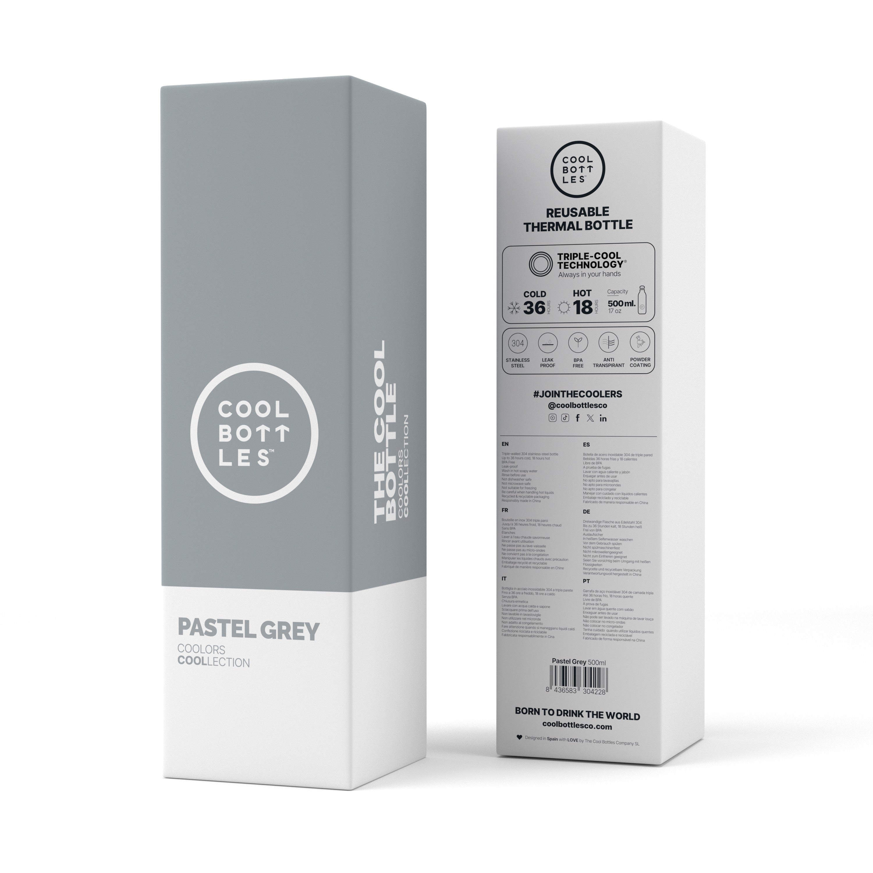 Cool Bottles The Bottles Coolors – Stainless Steel Bottle Pastel Grey