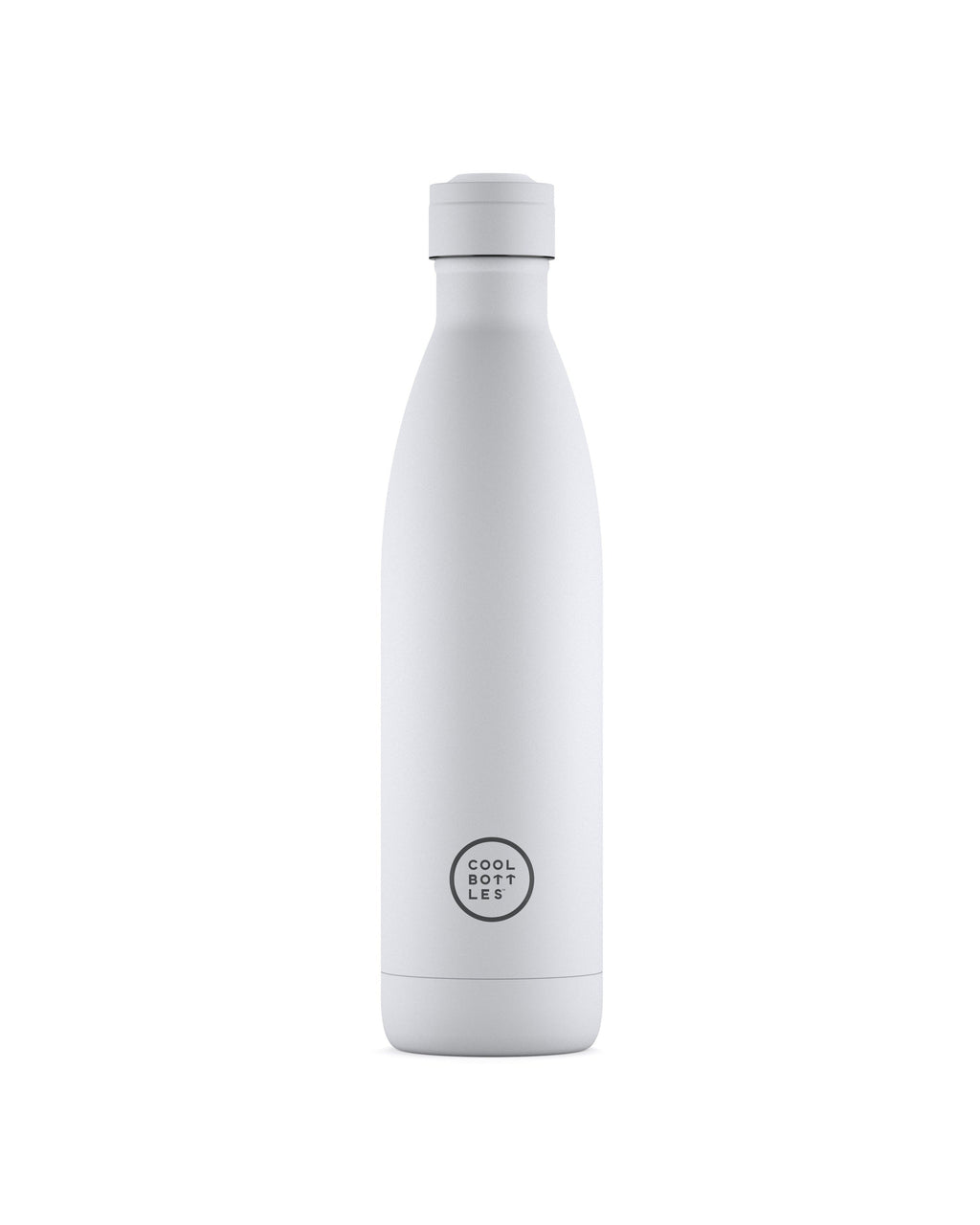 Cool Bottles Mono White 750 ml beyaz çelik termos şişe, önden görünüm
