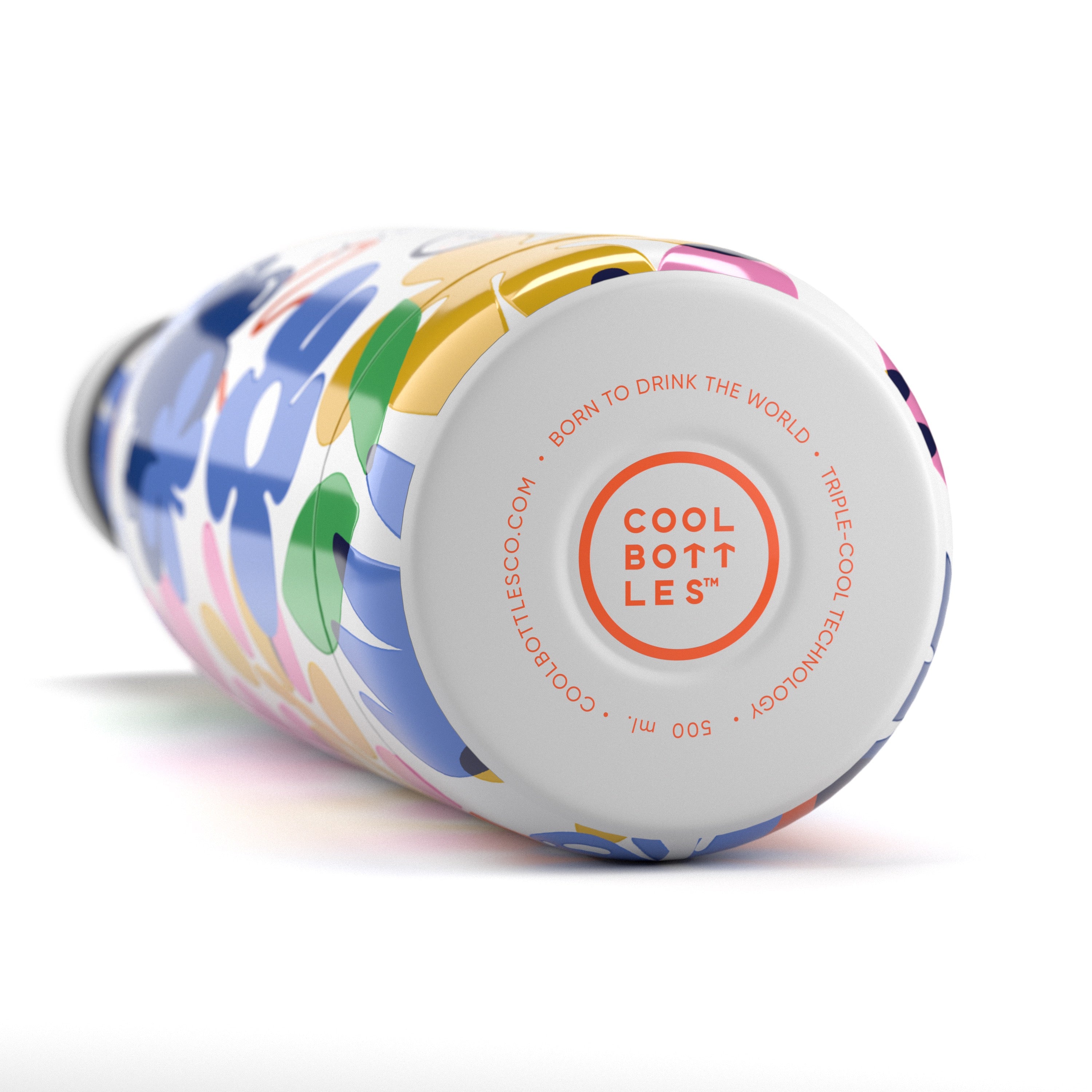 Cool Bottles Floral Madness – Nébula Studio Paslanmaz Çelik Termos Matara (500 ml)