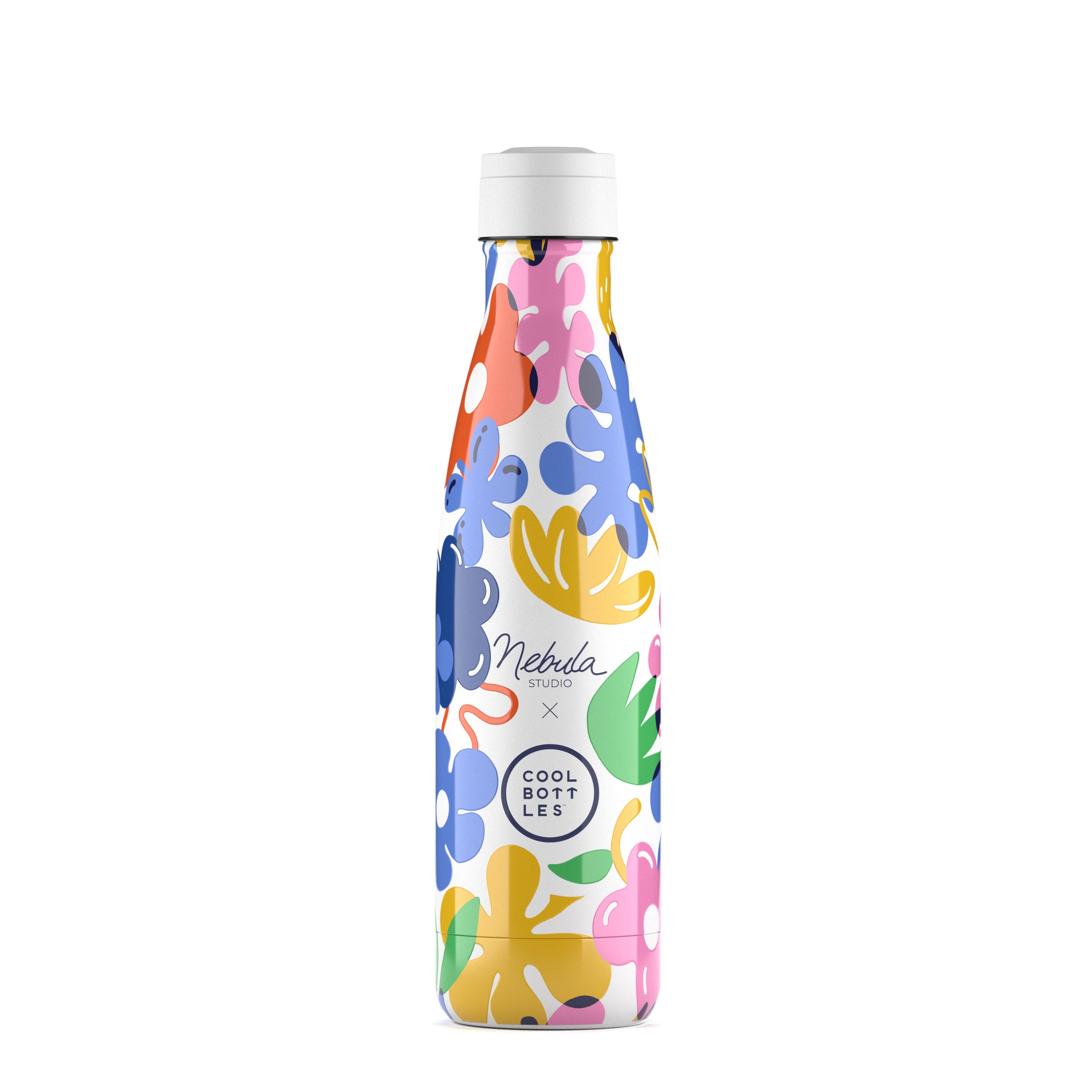 Cool Bottles Floral Madness – Nébula Studio Paslanmaz Çelik Termos Matara (500 ml)