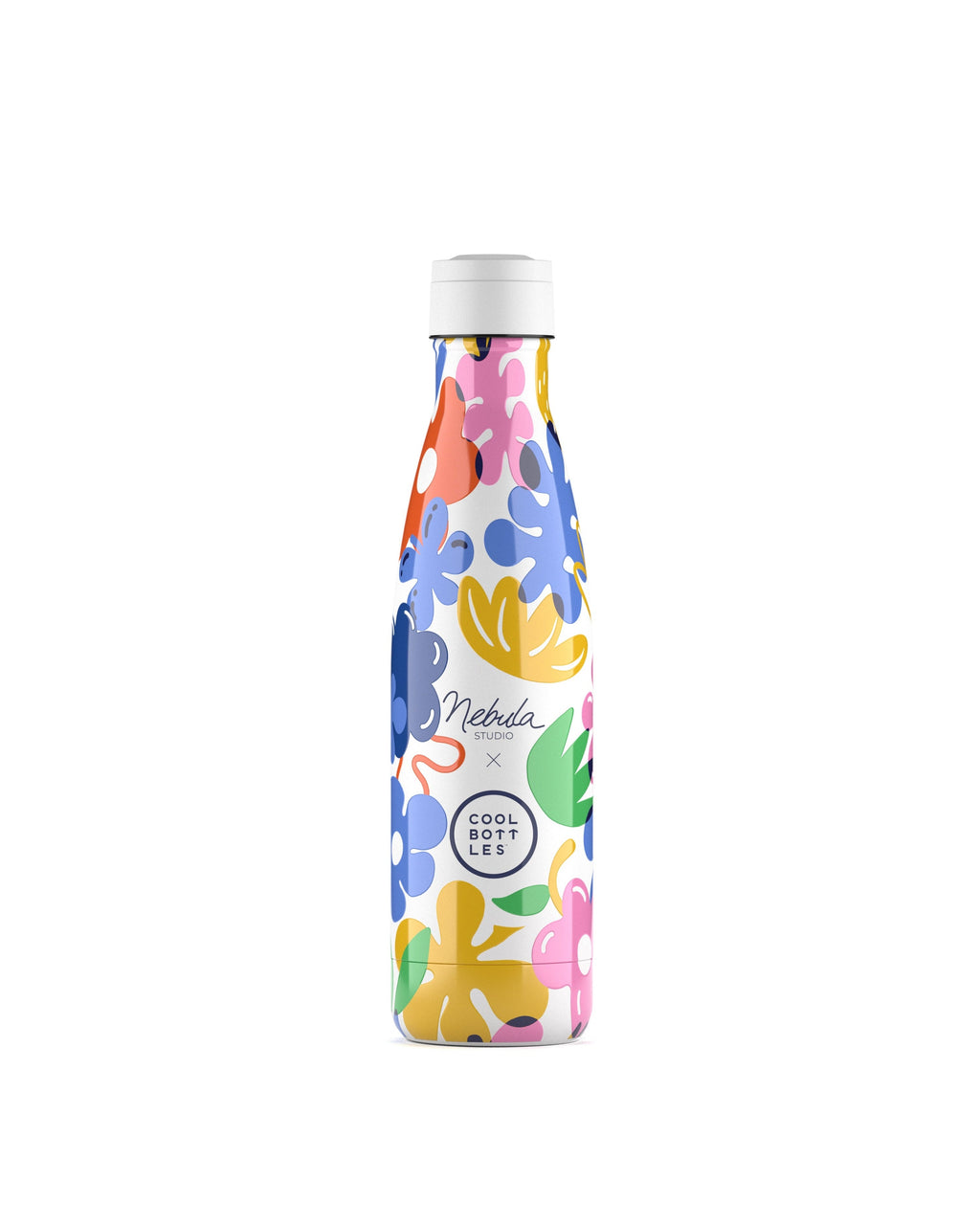 Cool Bottles Floral Madness Nébula Studio çiçek desenli 500 ml çelik termos matara, önden görünüm