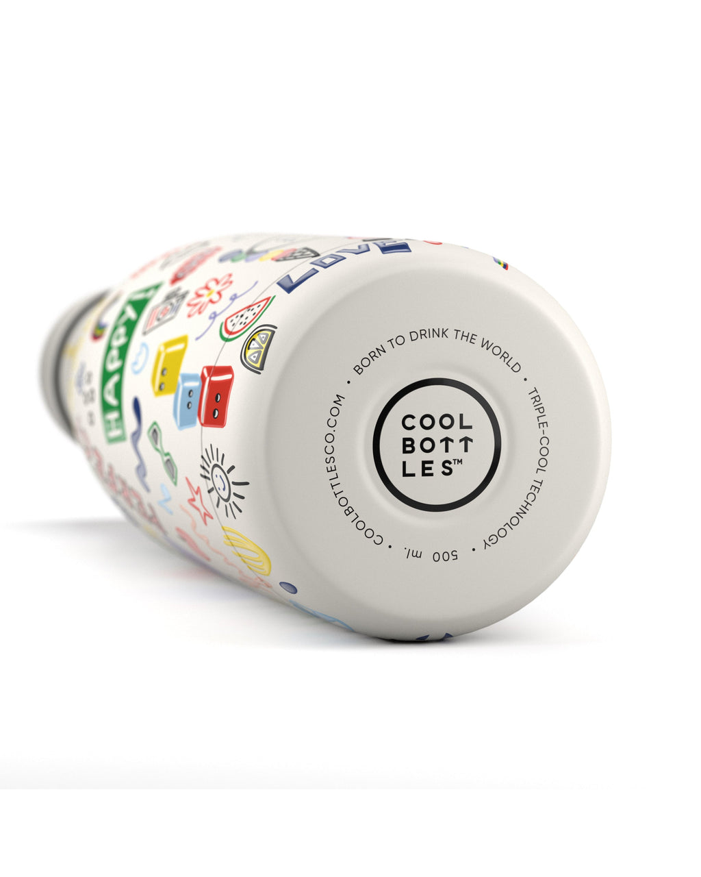 Cool Bottles Good Vibes 3D kabartma desen yakın çekim