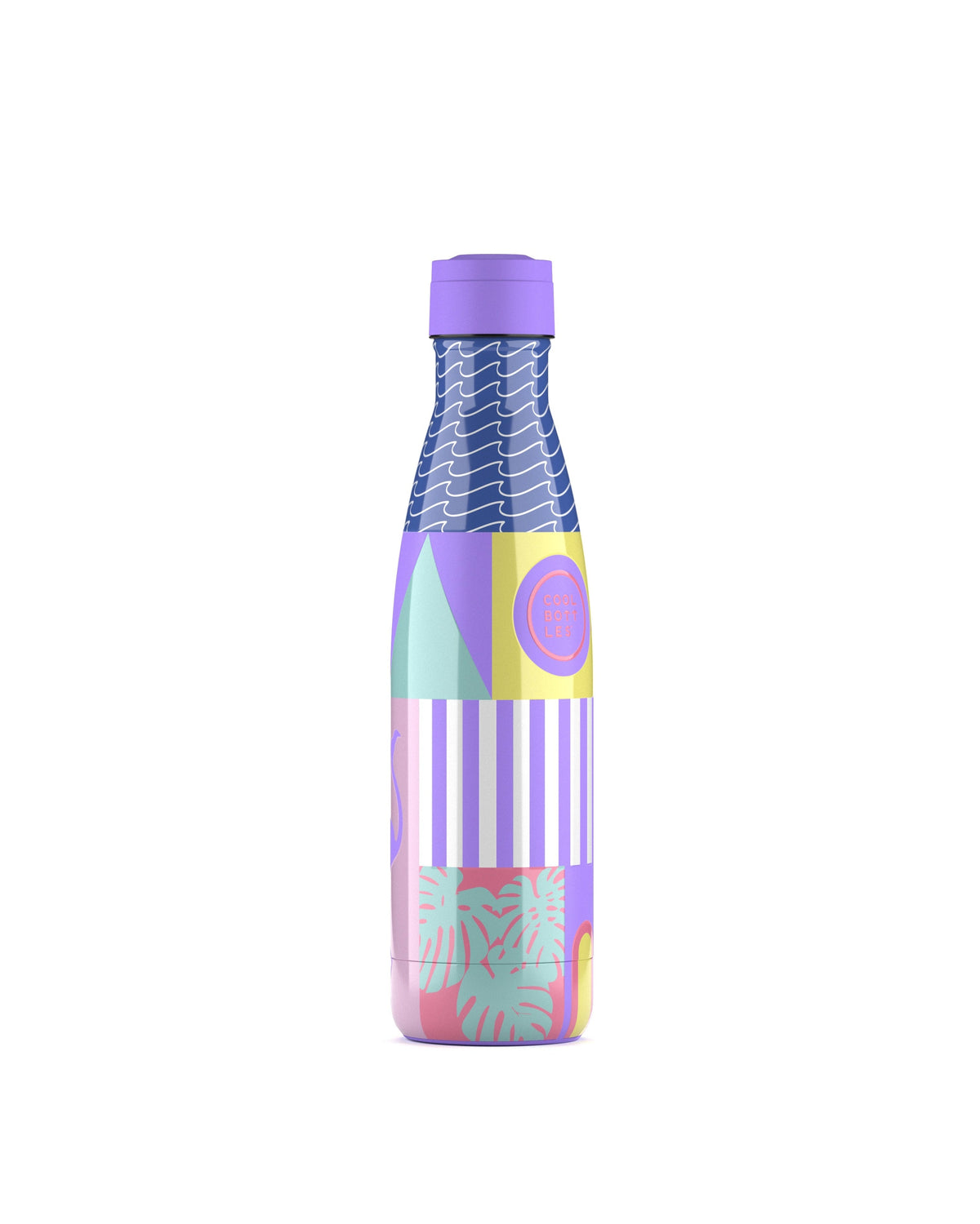 Cool Bottles René Antonyo Marest Art Deco desenli 500 ml çelik termos matara, önden görünüm