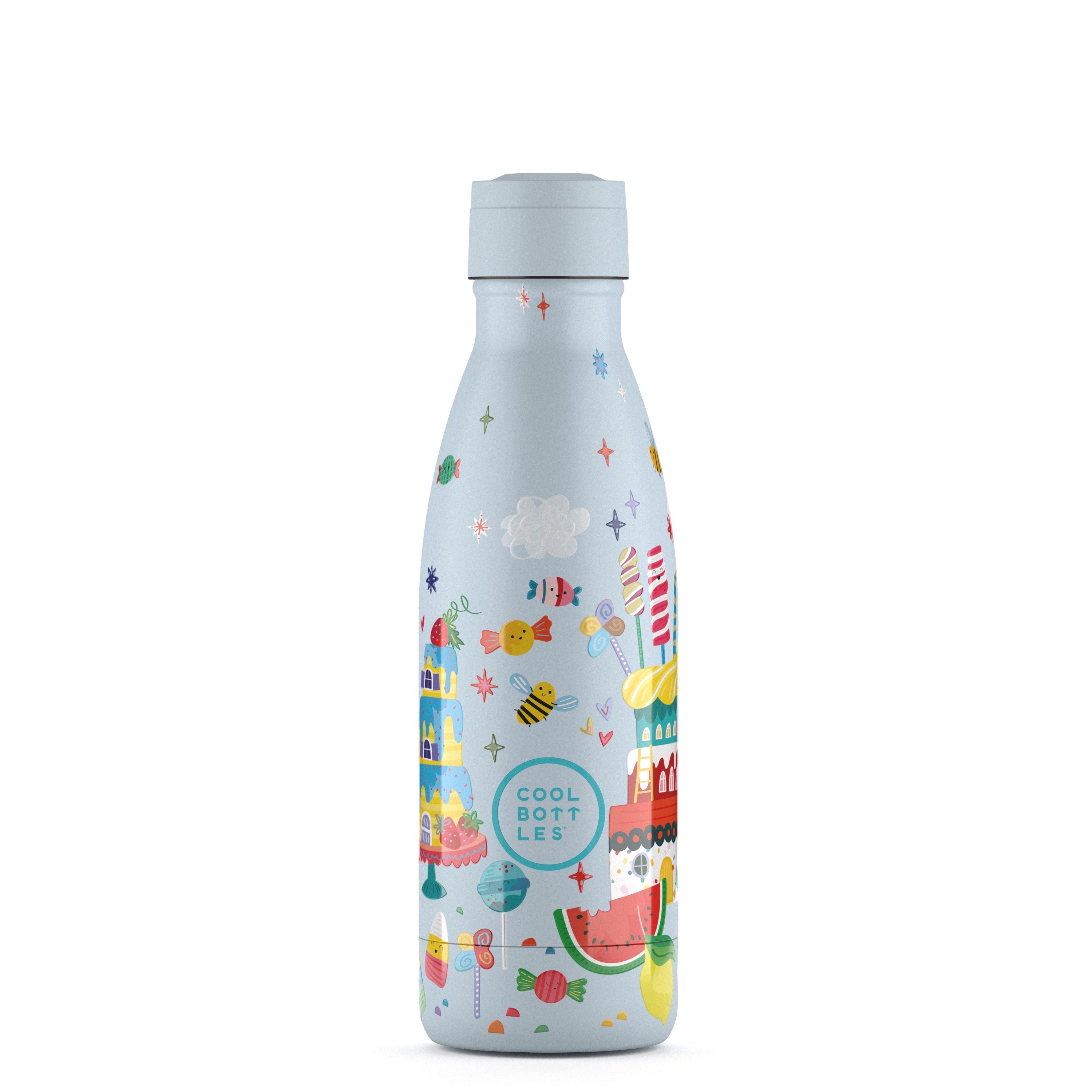 Cool Bottles Kids 350ml - Water Bottle for Kids Candy Land