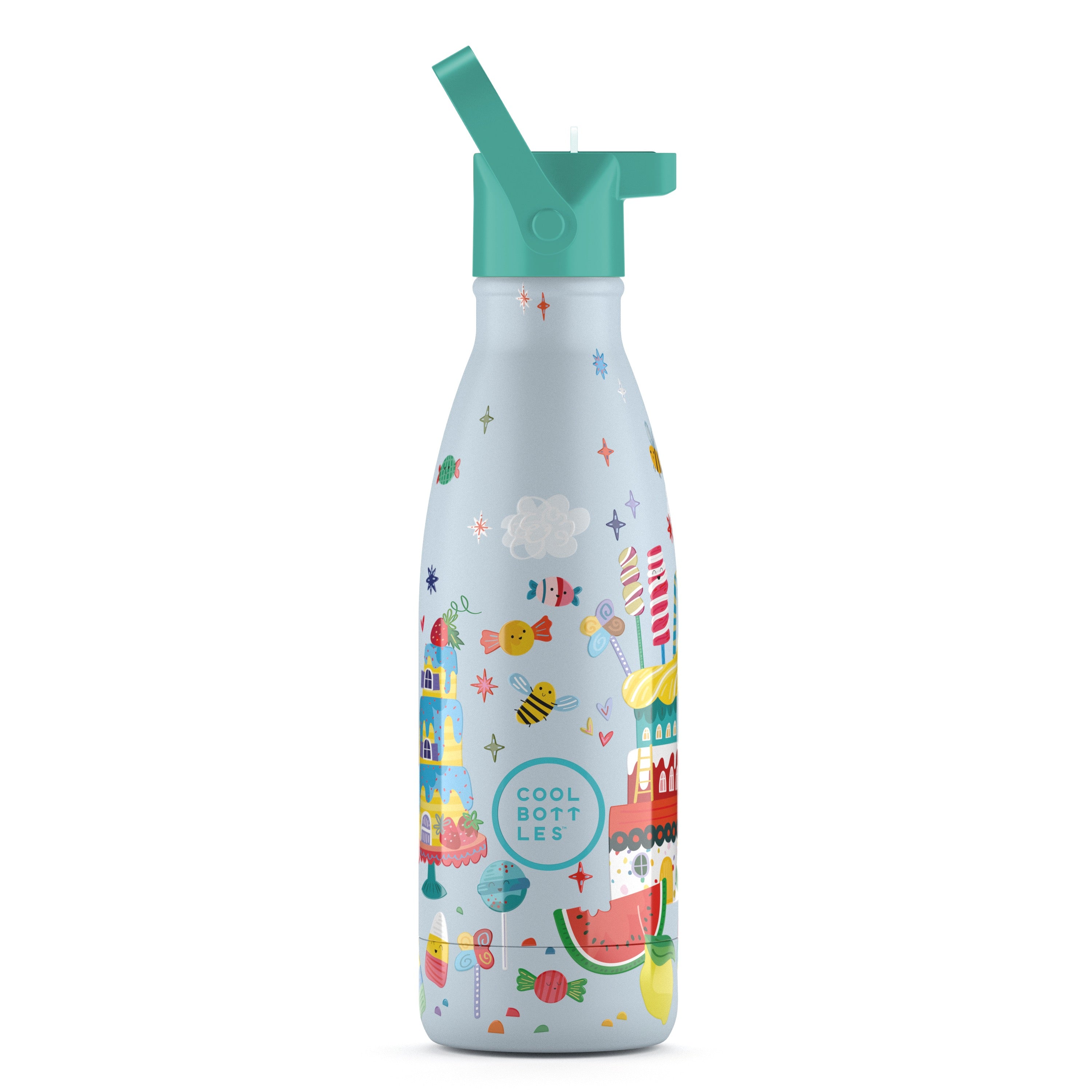 Cool Bottles Kids 350ml - Water Bottle for Kids Candy Land