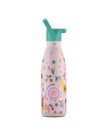 Cool Bottles Kids Funny Unicorns unicorn desenli 350 ml çelik çocuk suluğu, pipetli kapak takılı