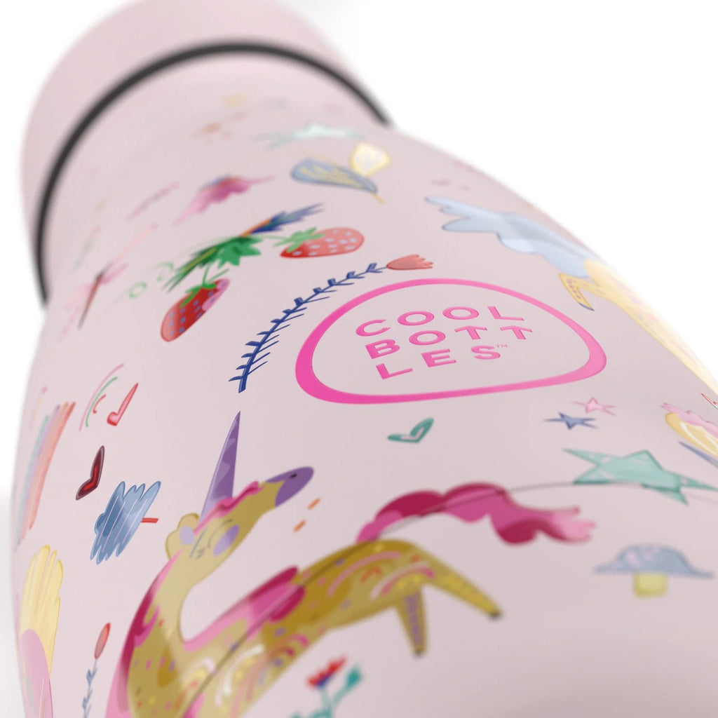 Cool Bottles Kids Funny Unicorns unicorn deseni 3D kabartma yakın çekim