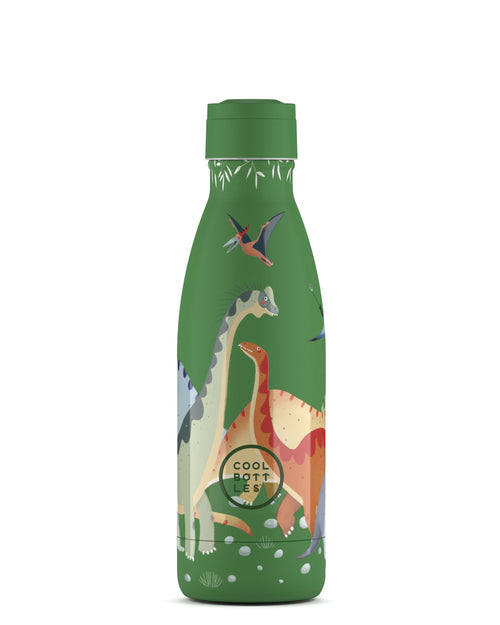 Cool Bottles Kids Jurassic Era 350 ml çocuk suluğu, vidalı standart kapak takılı