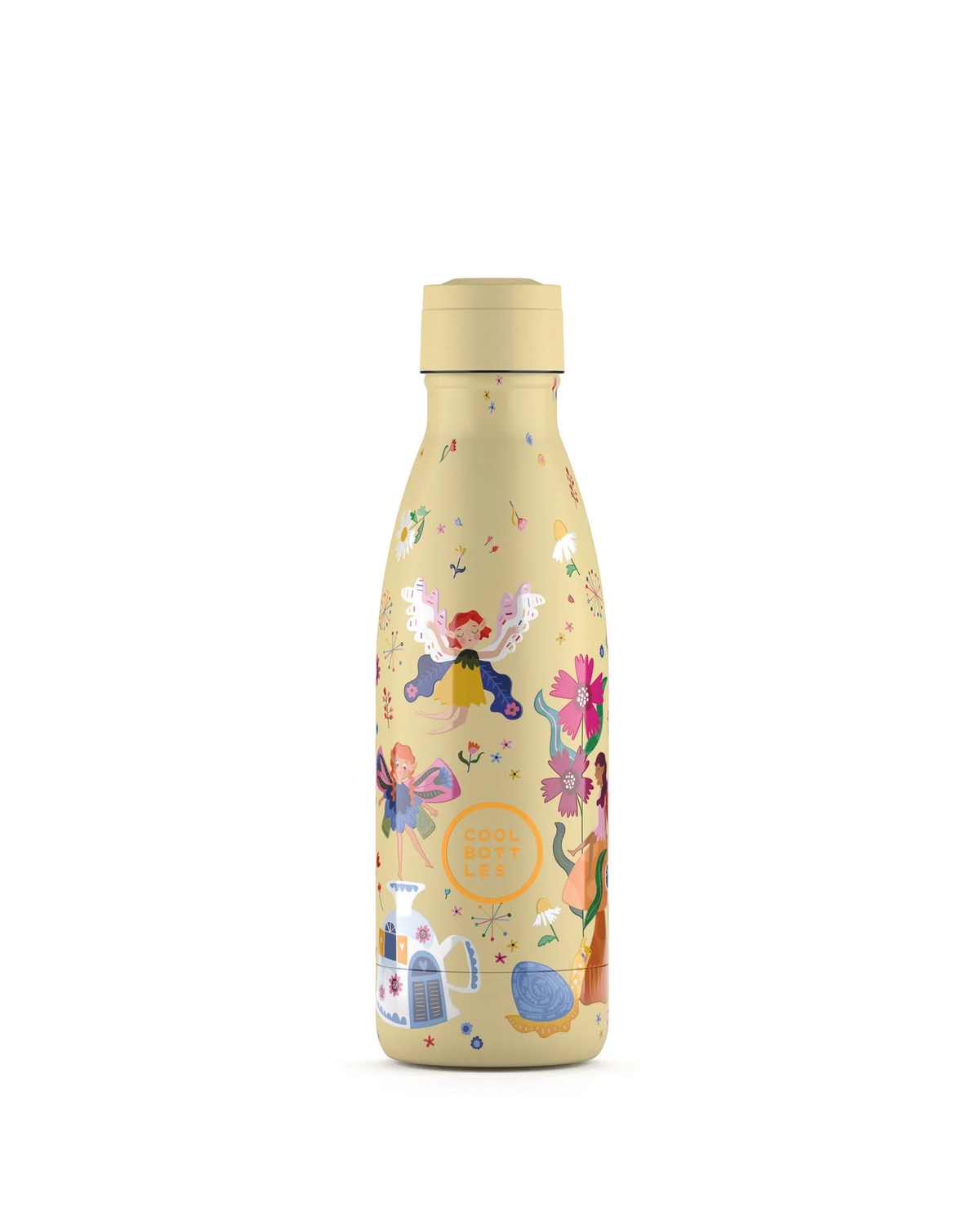 Cool Bottles Kids Magical Fairies 350 ml çocuk suluğu, vidalı standart kapak takılı