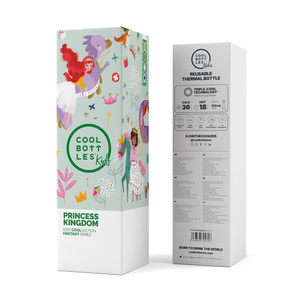 The Bottles Kids 350ml - Water Bottle for Kids Princess Kingdom