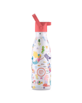 Cool Bottles Kids Sweet Mermaids deniz kızı desenli 350 ml çelik çocuk suluğu, pipetli kapak takılı
