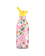 Cool Bottles Kids Bug Life böcek desenli 500 ml çelik çocuk suluğu, pipetli kapak takılı