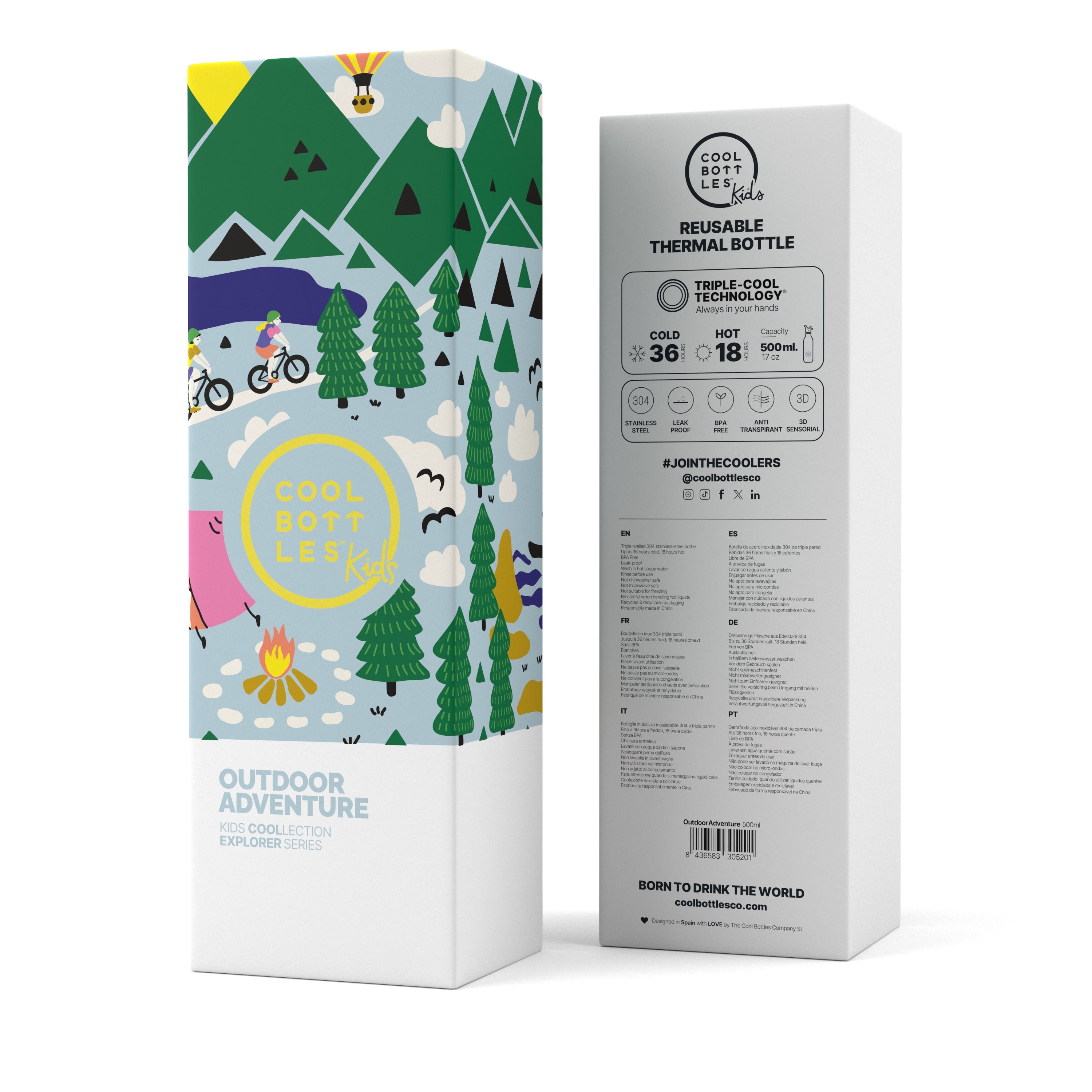 Cool Bottles Kids 500 ml – Outdoor Adventure