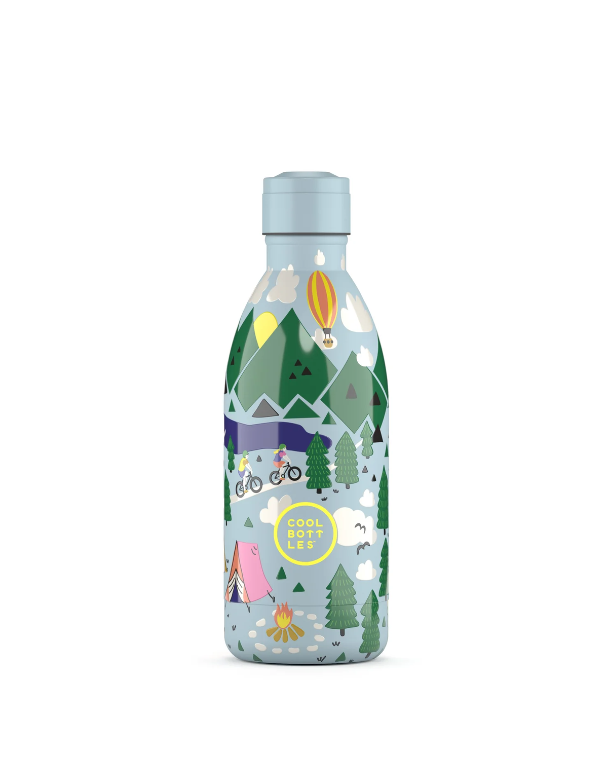 Cool Bottles Kids Outdoor Adventure 500 ml çocuk suluğu, vidalı standart kapak takılı