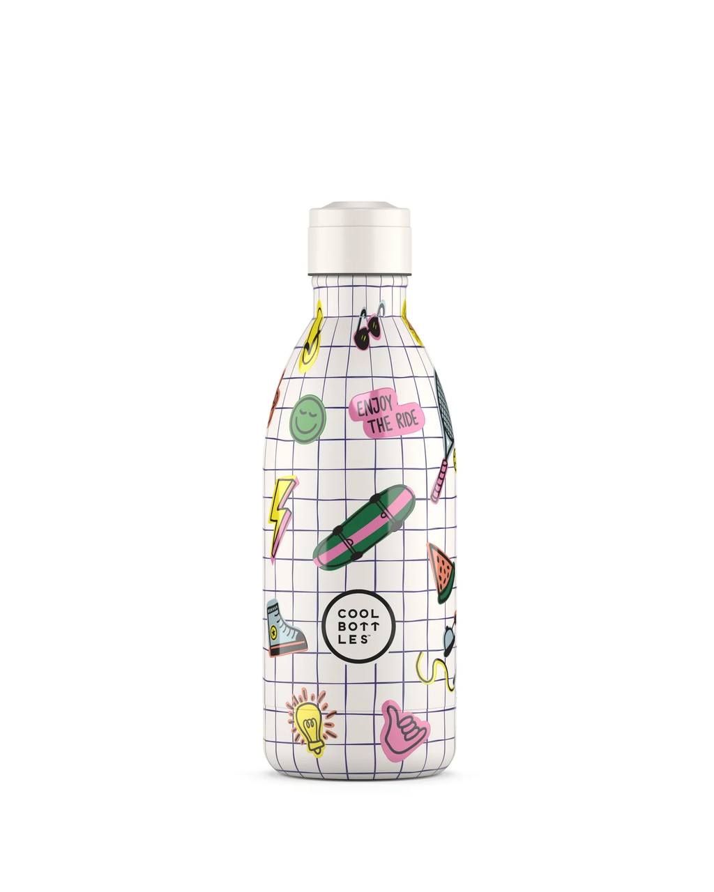 Cool Bottles Kids Play Mode 500 ml çocuk suluğu, vidalı standart kapak takılı