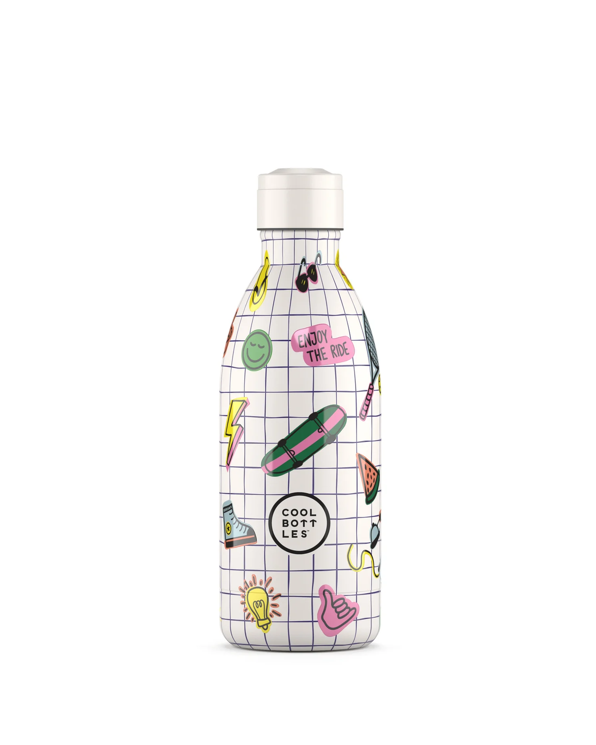 Cool Bottles Kids Play Mode 500 ml çocuk suluğu, vidalı standart kapak takılı