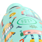 Cool Bottles Kids Short Circuit robot deseni 3D kabartma yakın çekim