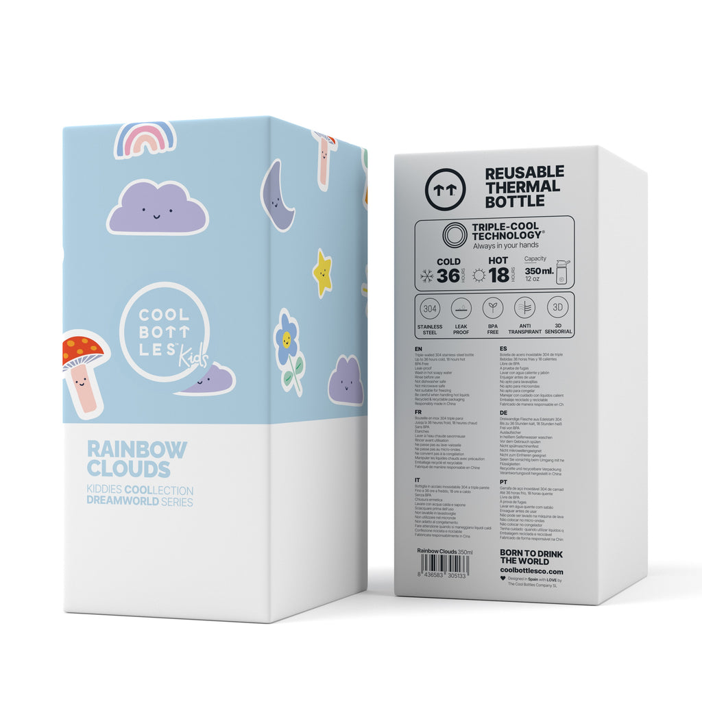 Cool Bottles Kiddies 350 ml - Rainbow Clouds