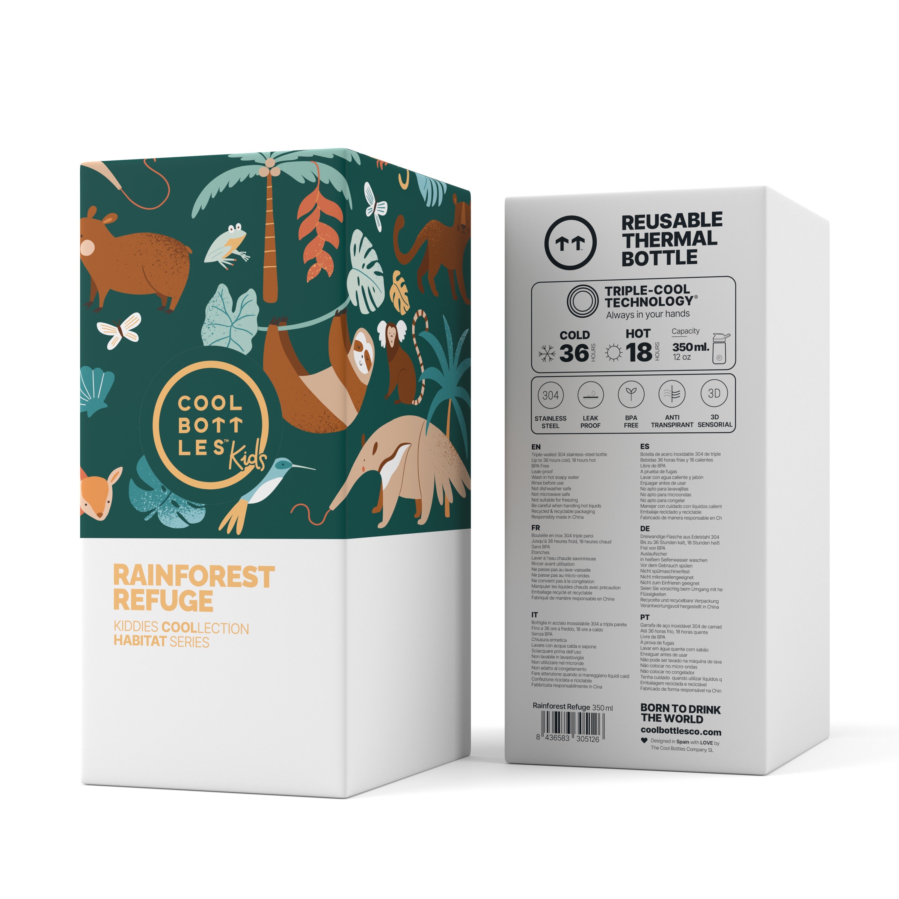 Cool Bottles Kiddies 350 ml - Rainforest Refuge