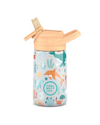 Cool Bottles Kiddies Underwater World deniz canlıları desenli 350 ml çelik bebek suluğu, ağızlık açık