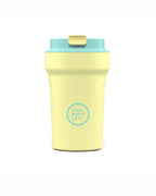 Cool Bottles Paradise Creta pastel sarı 350 ml çelik termos bardak, önden görünüm