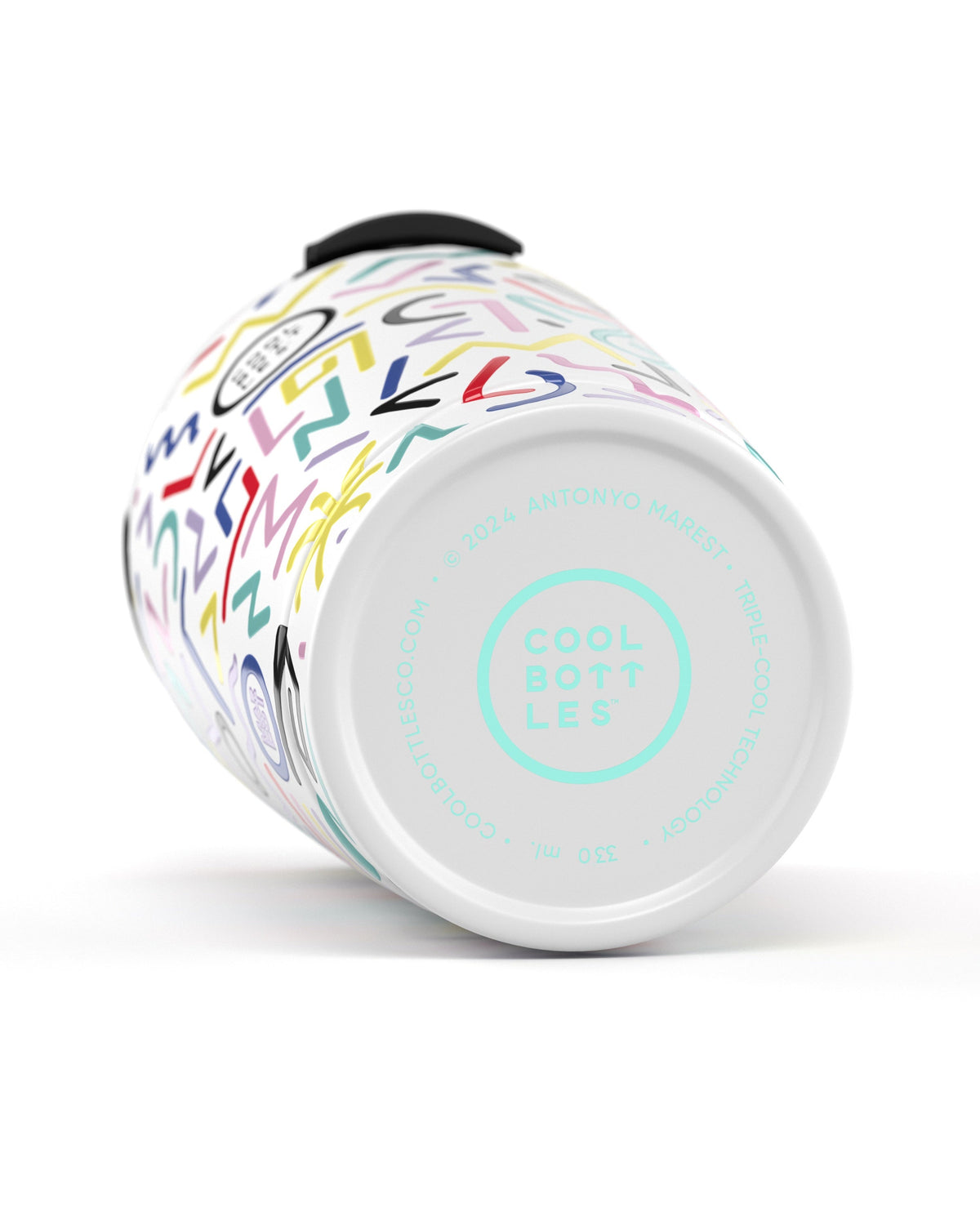 Cool Bottles Allegra 330 ml termos bardak, yatık gövde görünümü