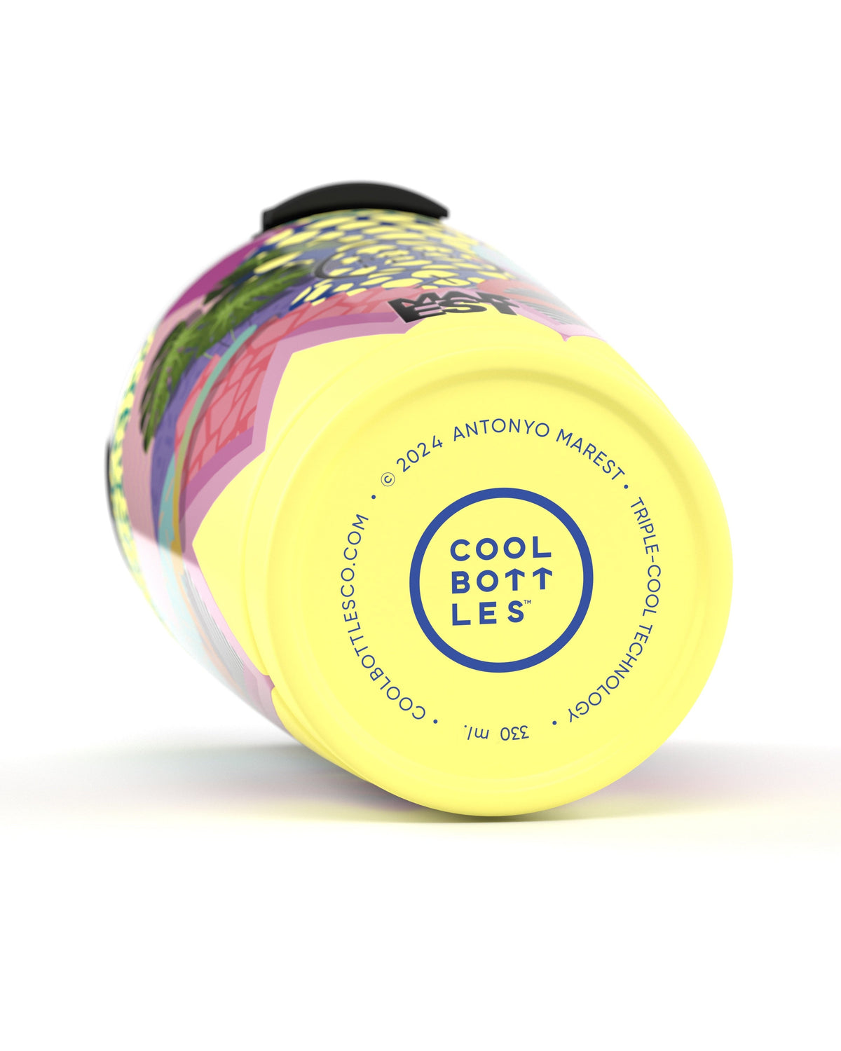 Cool Bottles Mediterranean 330 ml termos bardak, yatık gövde görünümü