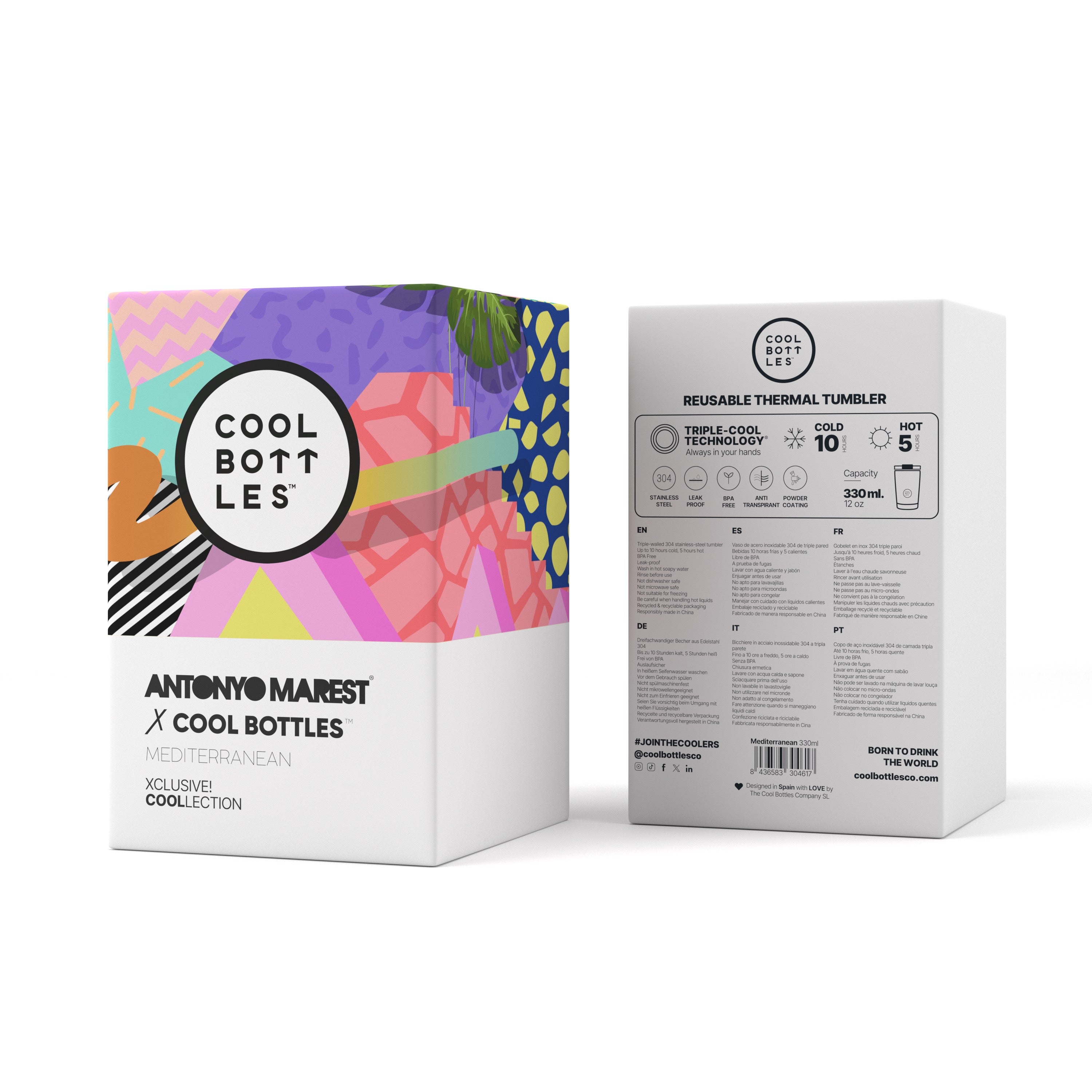 Cool Bottles Mediterranean Stainless Steel Tumbler – Antonyo Marest