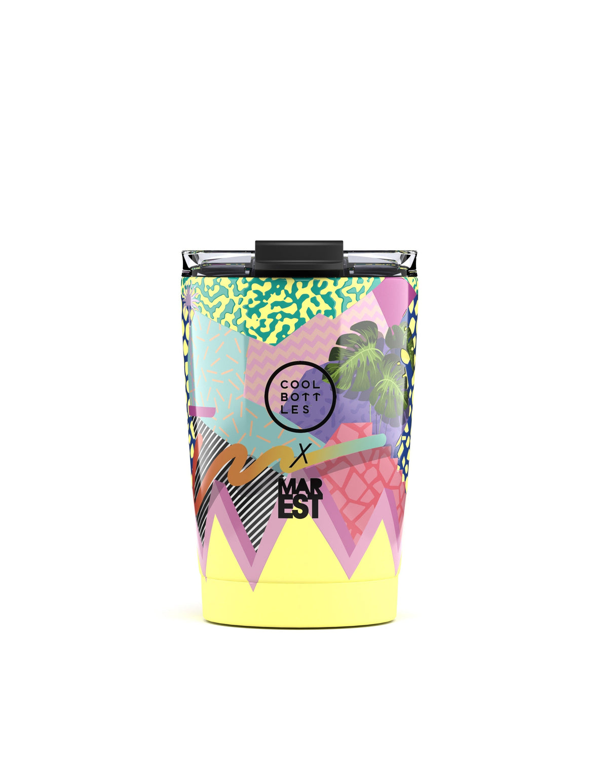 Cool Bottles Mediterranean Antonyo Marest desenli 330 ml çelik termos bardak, önden görünüm