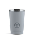 Cool Bottles Pastel Grey 330 ml gri çelik termos bardak, önden görünüm