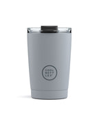 Cool Bottles Pastel Grey 330 ml gri çelik termos bardak, önden görünüm