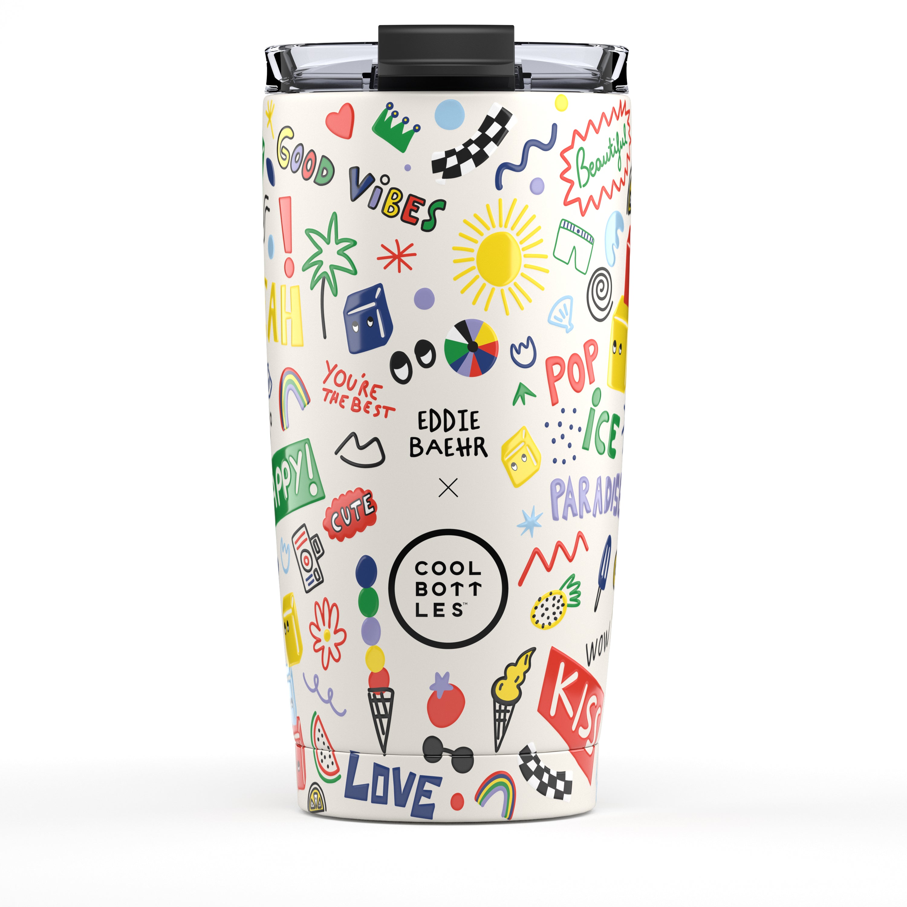 Cool Bottles Stainless Steel Tumbler Eddie Baehr – Good Vibes