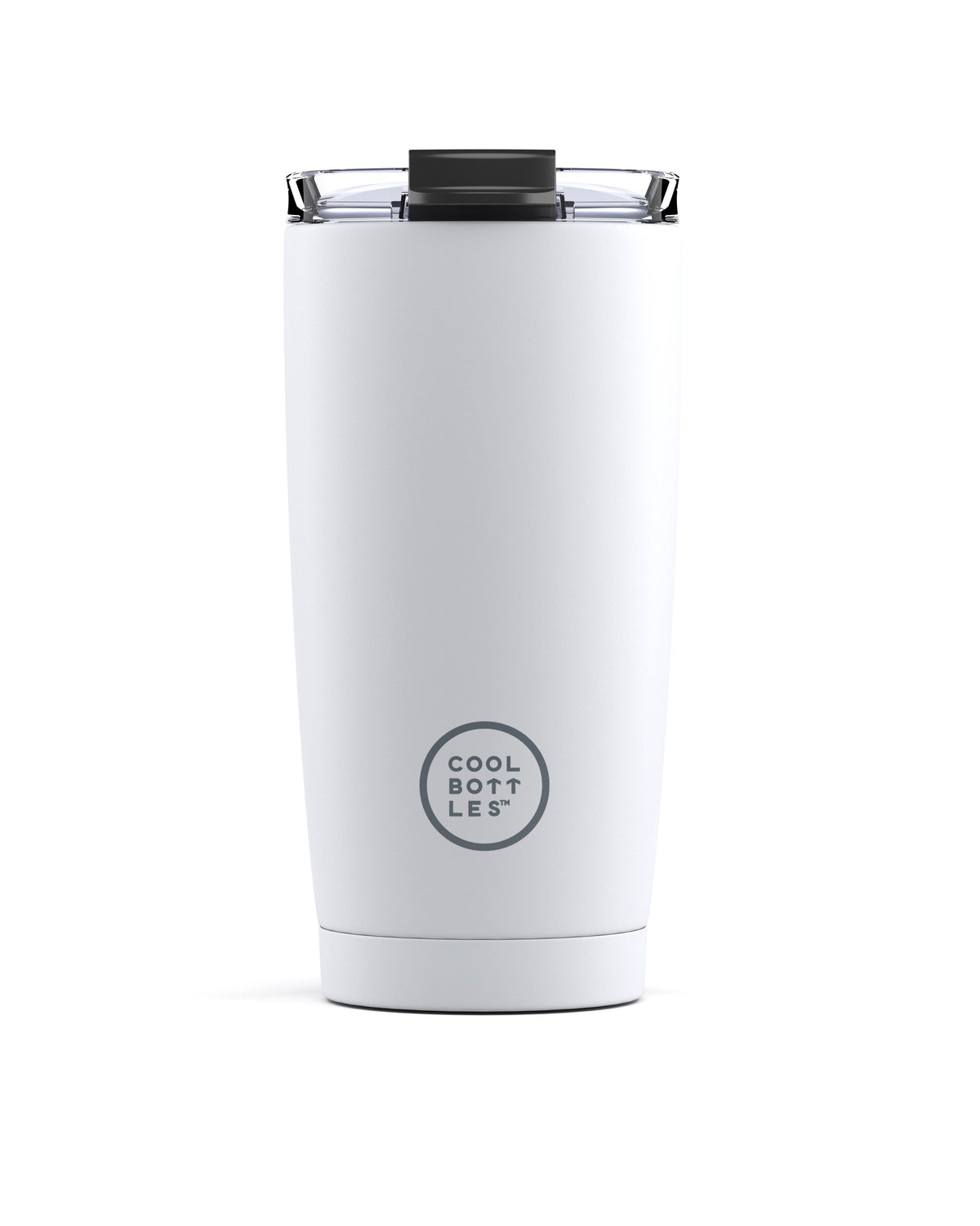Cool Bottles Mono White 550 ml beyaz çelik termos bardak, önden görünüm