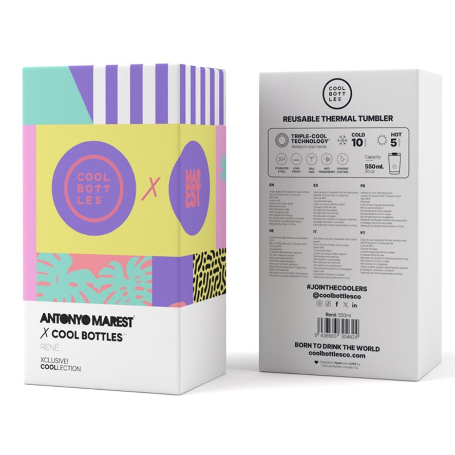 Cool Bottles René Stainless Steel Tumbler – Antonyo Marest Koleksiyonu | 550 ml