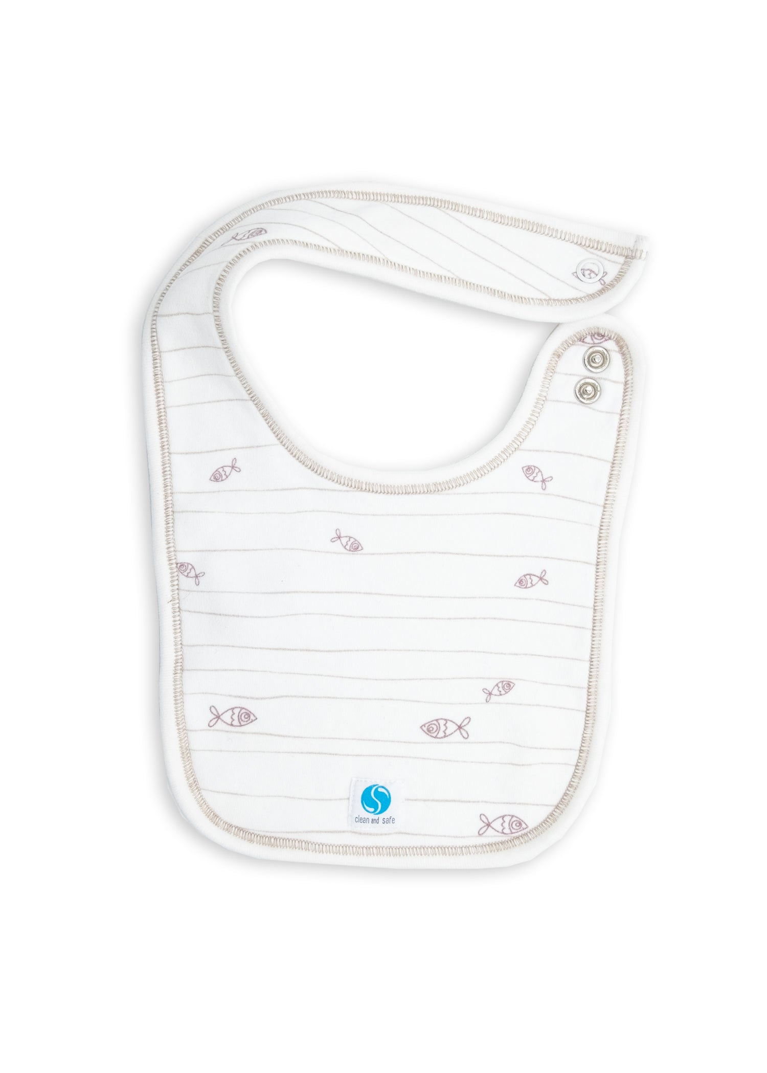 Clean&Safe GOTS Sertifikalı %100 Organik Pamuk Hastane Çıkış Seti Fish– 8 Parça