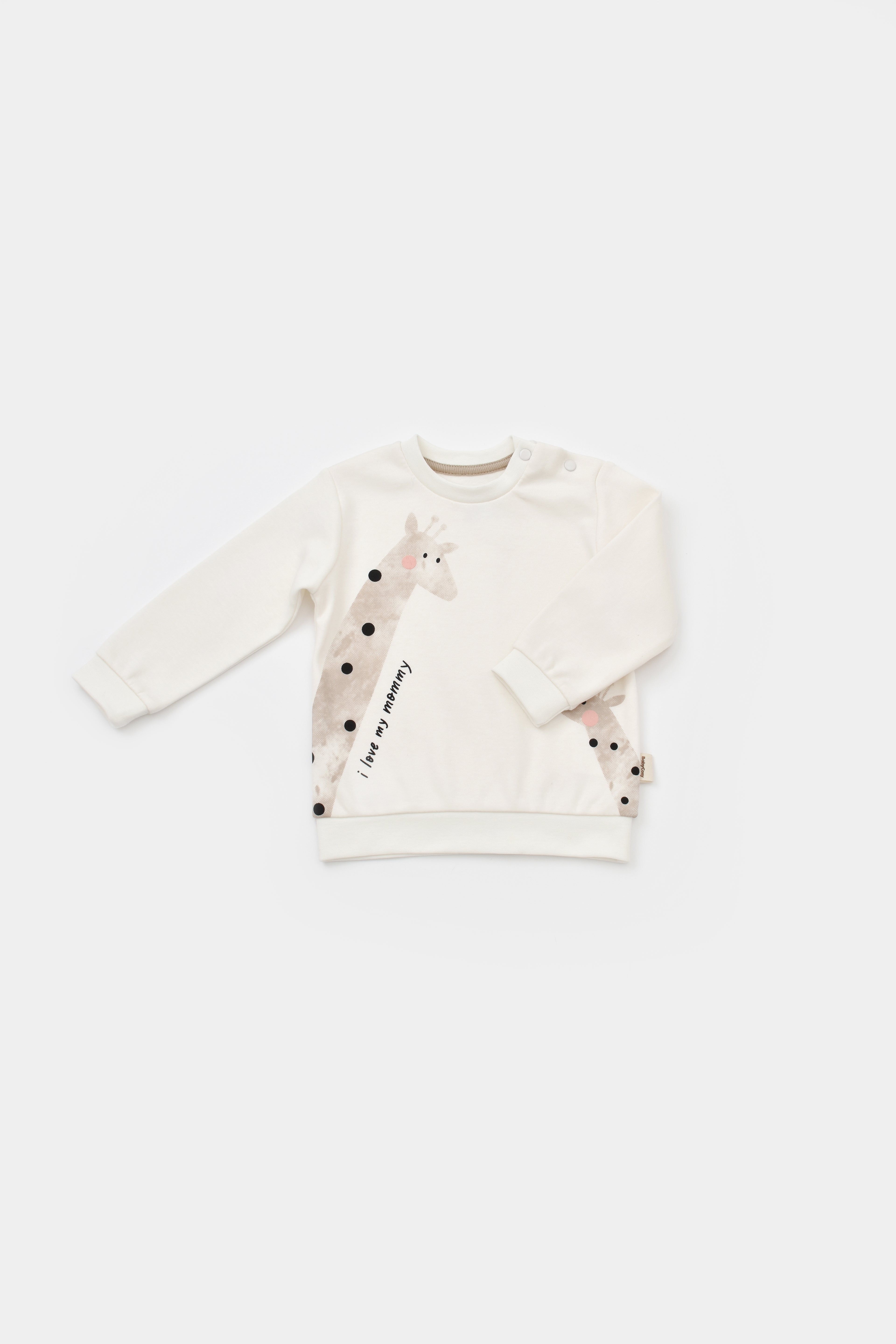Organik Pamuk Giraffe 2’li Sweatshirt ve Pantolon Takım