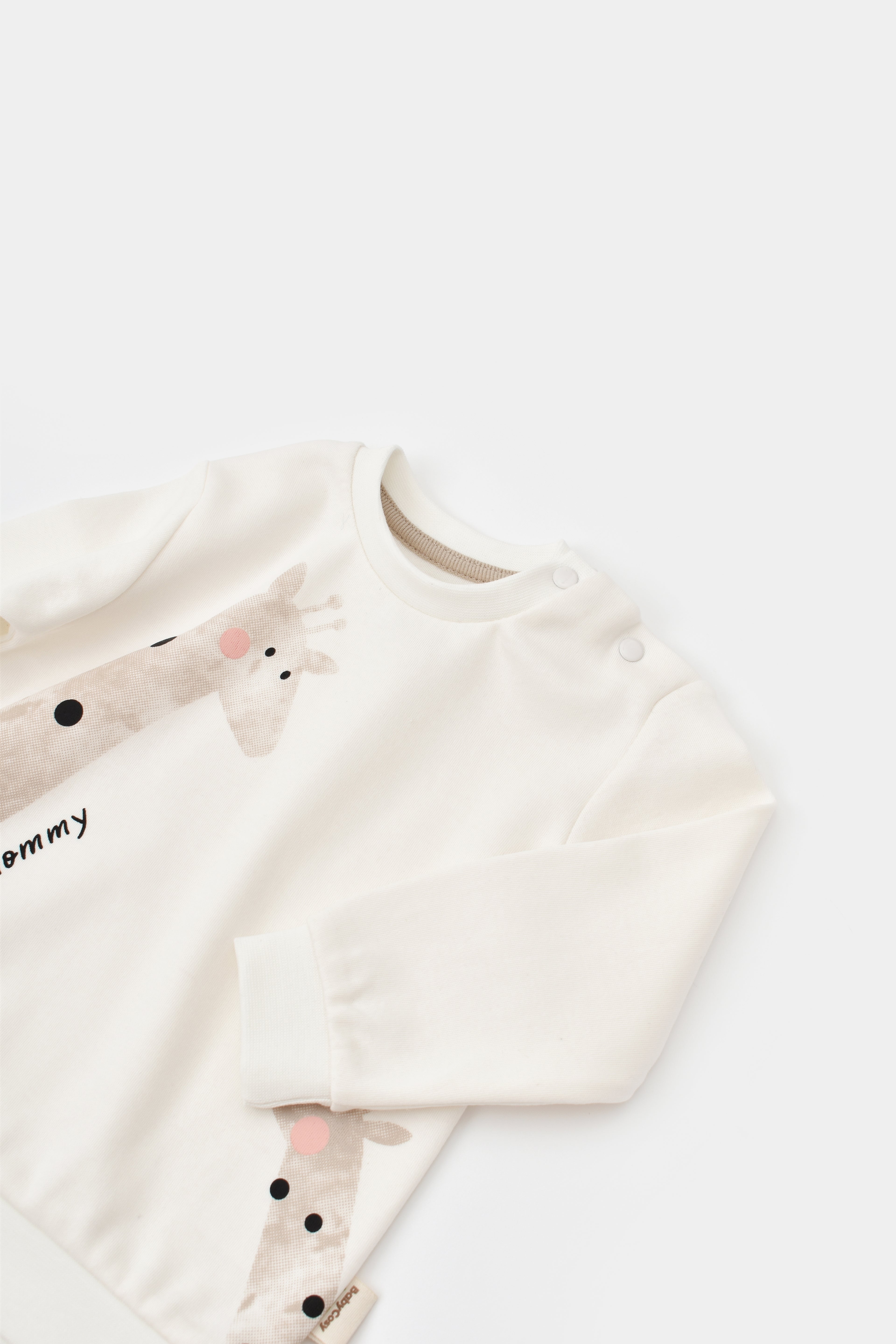 Organik Pamuk Giraffe 2’li Sweatshirt ve Pantolon Takım