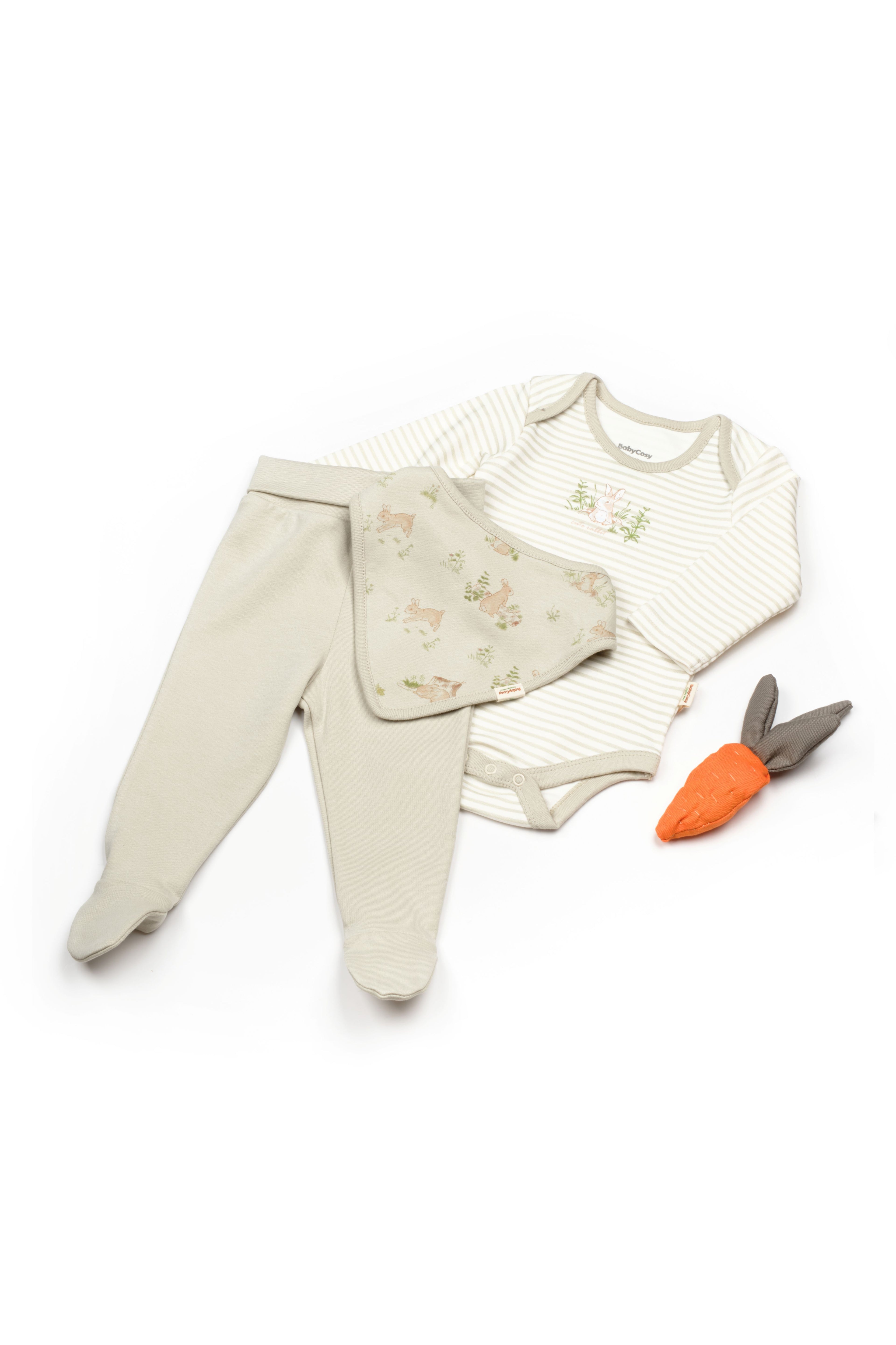 Organik Pamuk Rabbit 3'lü  Set