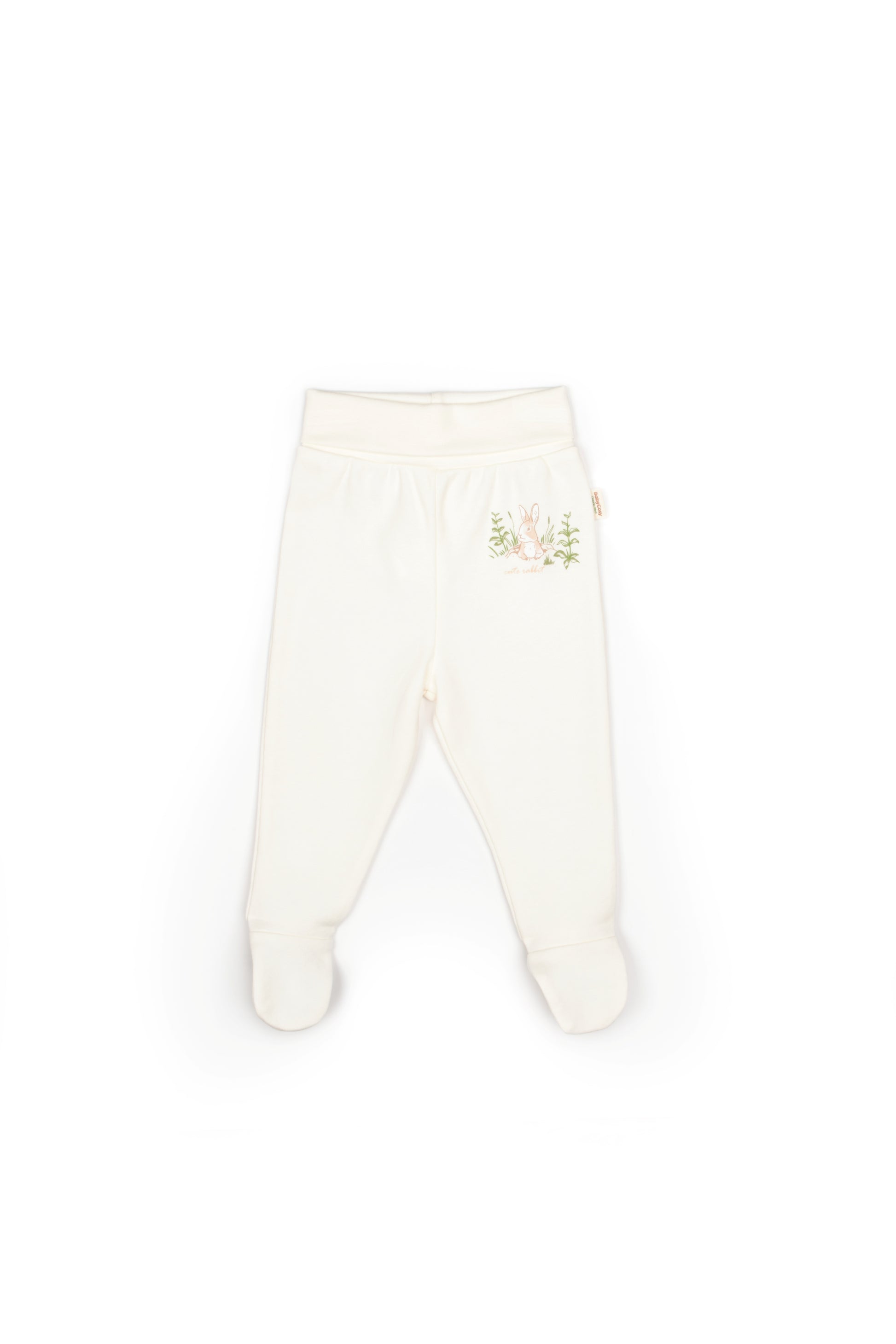 BabyCosy Organik Pamuk Rabbit 2'li Kendinden Patikli Pantolon - Riki Baby&Kids