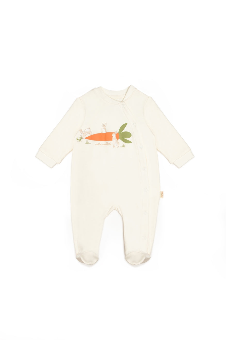 Organik Pamuk Patikli Çıtçıtlı Rabbit 2'li Tulum Seti