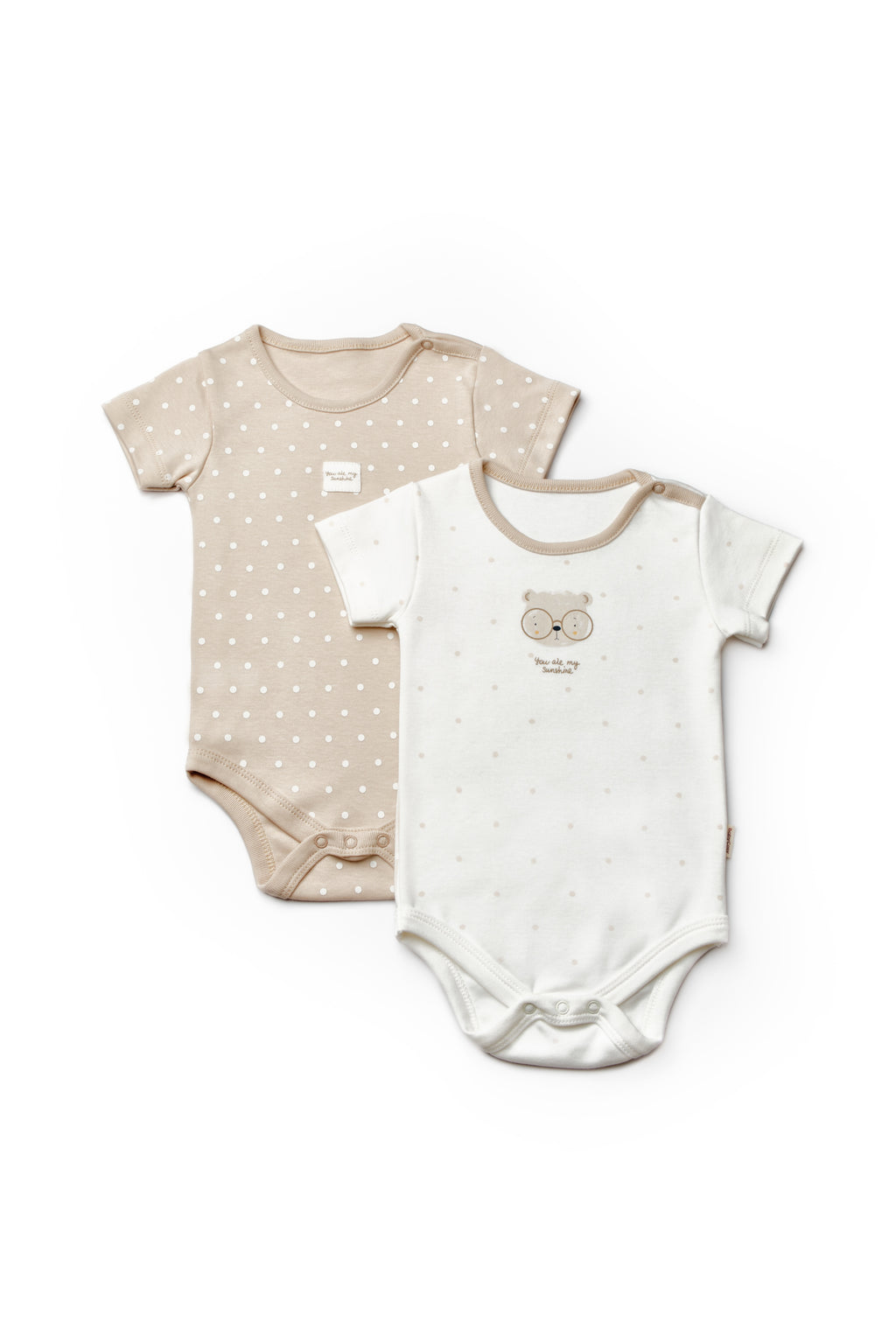 Organik Pamuk Teddy Bear 2'li Kısa Kollu Body Set