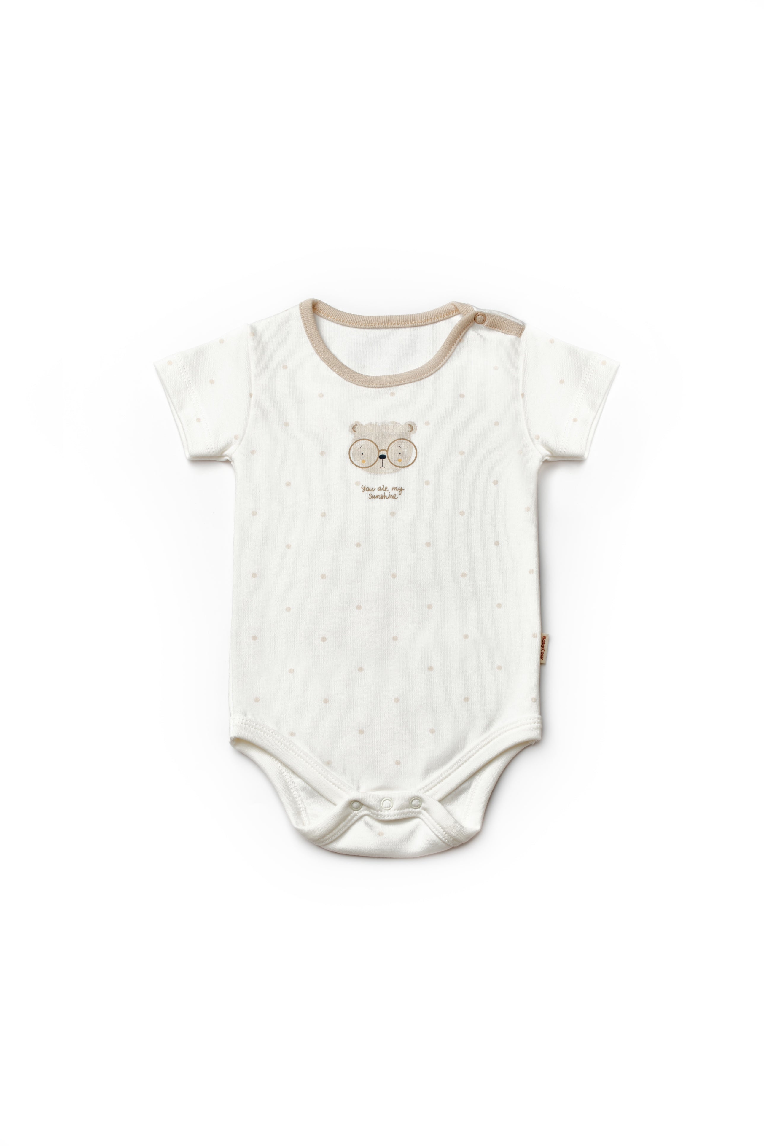 Organik Pamuk Teddy Bear 2'li Kısa Kollu Body Set
