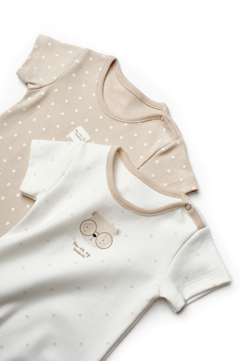 Organik Pamuk Teddy Bear 2'li Kısa Kollu Body Set