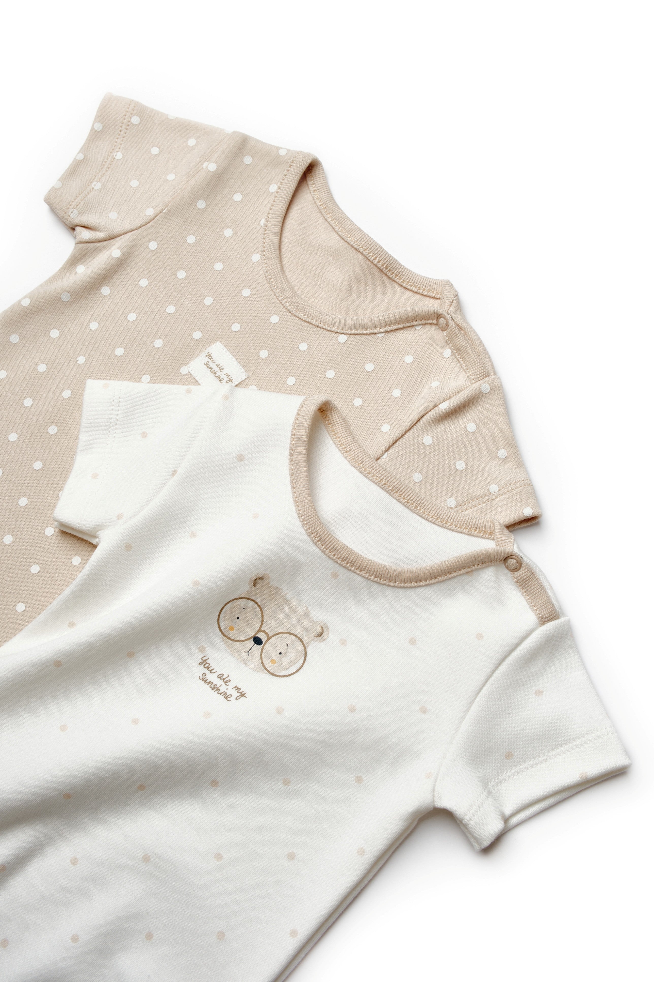 Organik Pamuk Teddy Bear 2'li Kısa Kollu Body Set