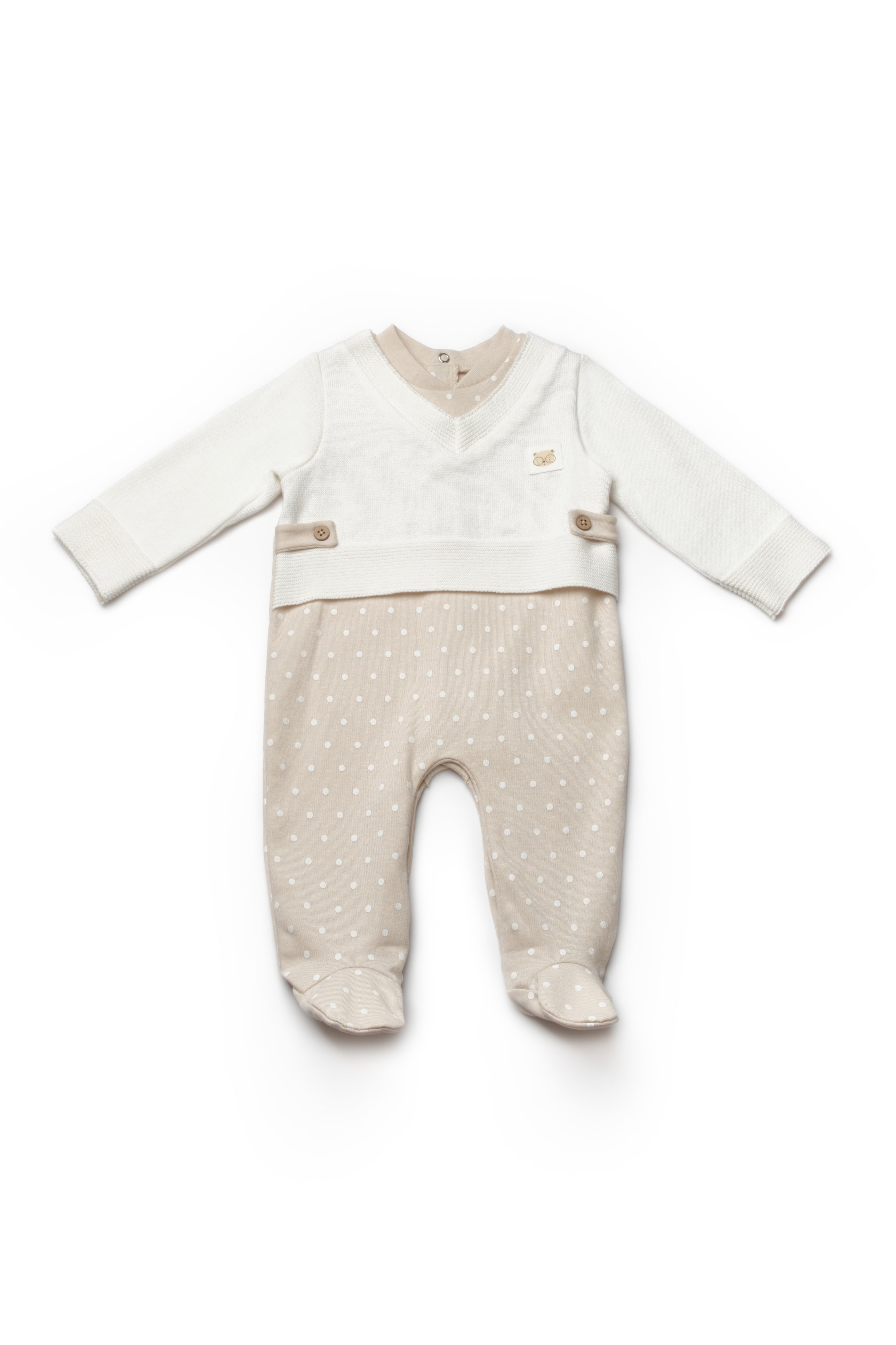 Organik Pamuk Teddy Bear Patikli Tulum