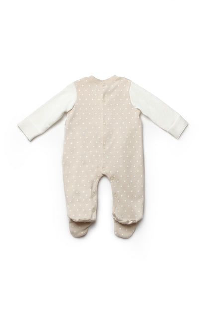 BabyCosy Organik Pamuk Teddy Bear Patikli Tulum