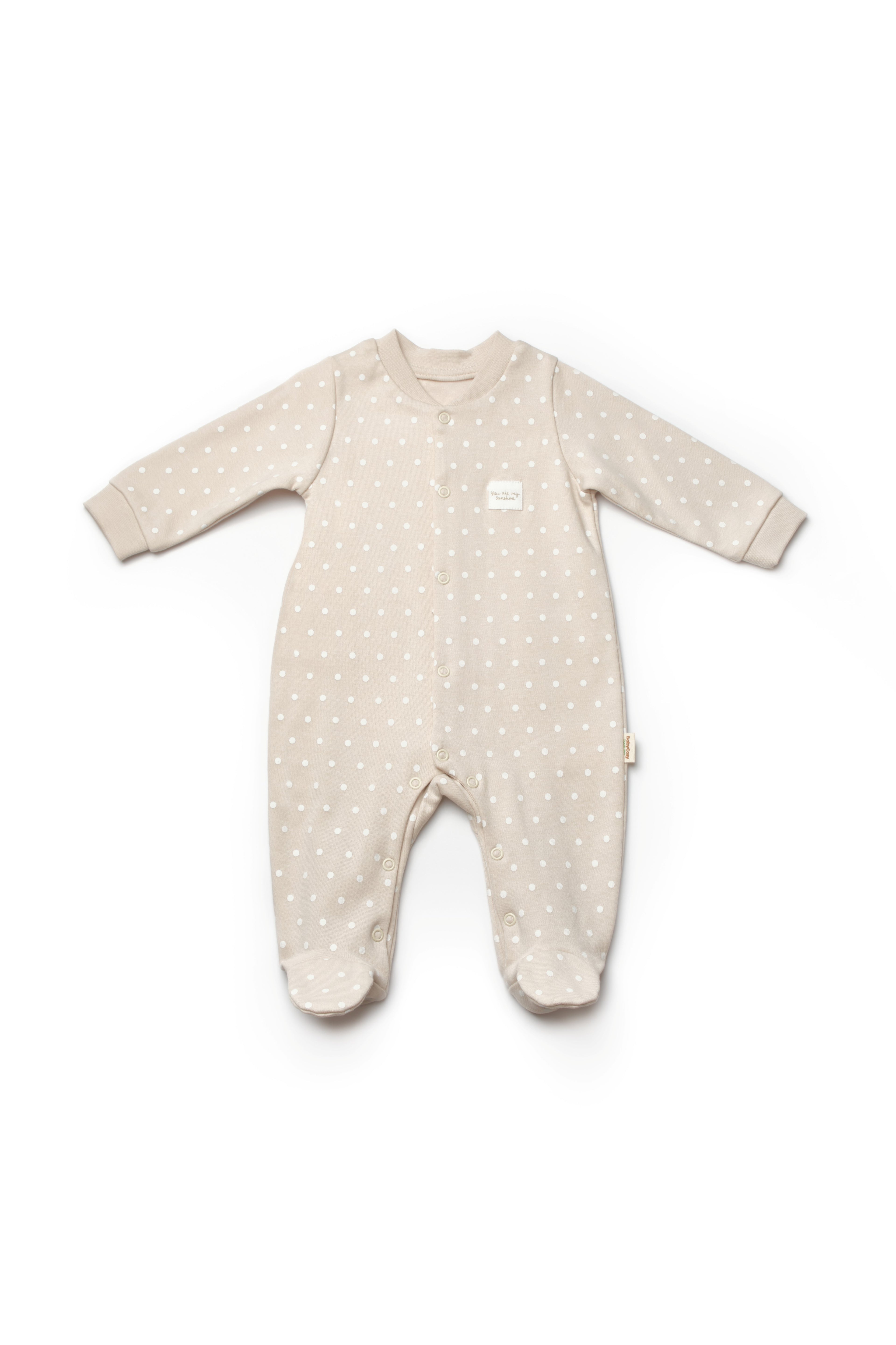 Organik Pamuk Teddy Bear Patikli Çıtçıtlı 2'li Tulum Set