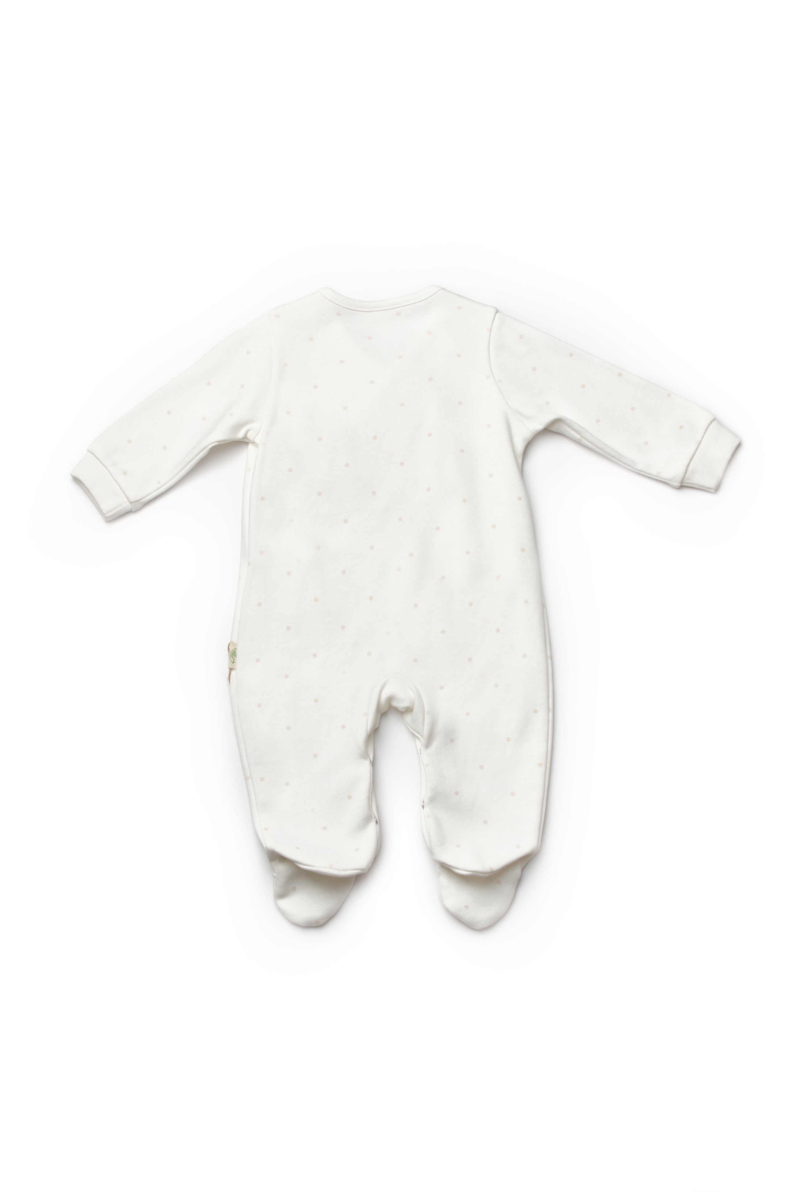 Organik Pamuk Teddy Bear Patikli 2'li Kruvaze Tulum Set