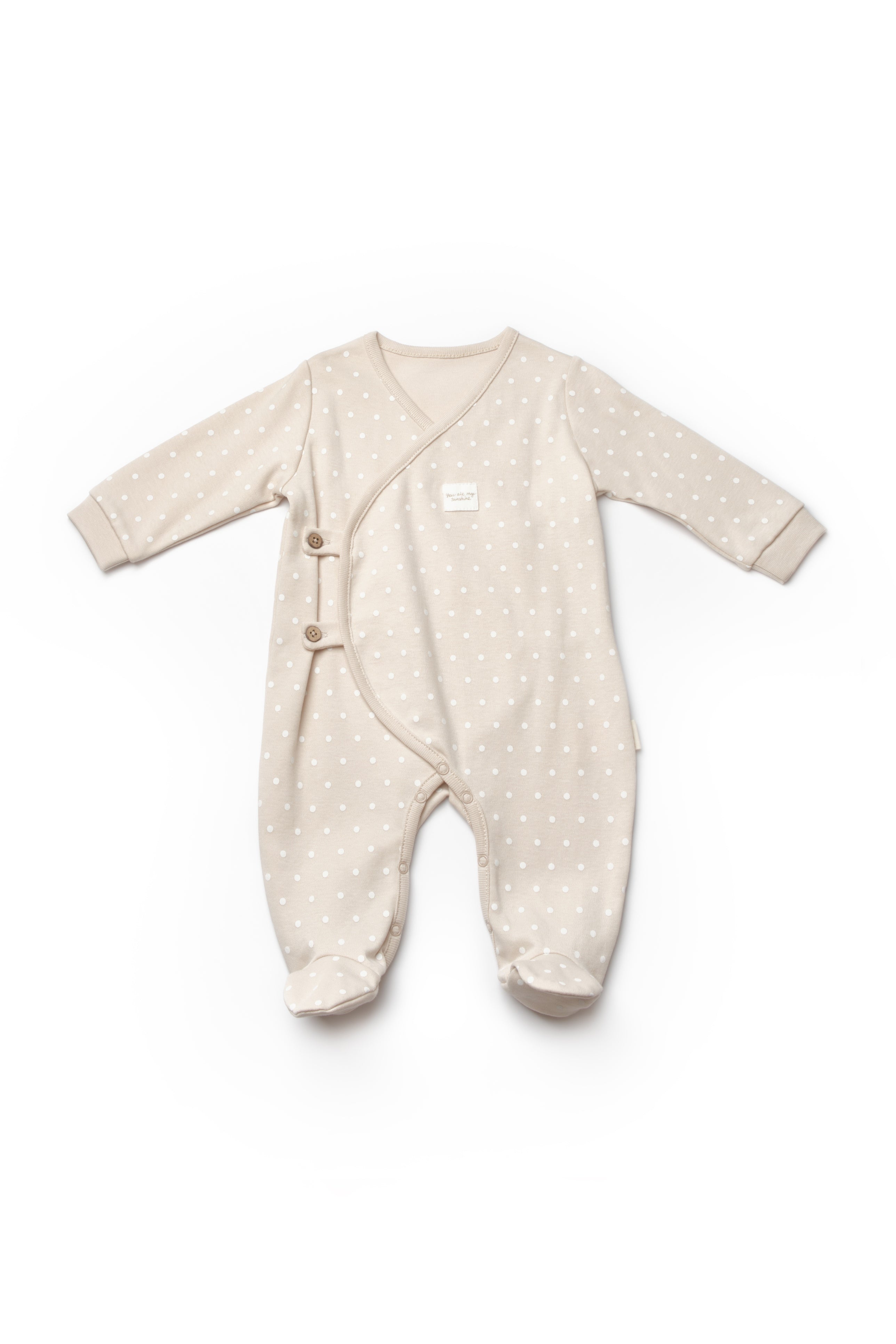 Organik Pamuk Teddy Bear Patikli 2'li Kruvaze Tulum Set